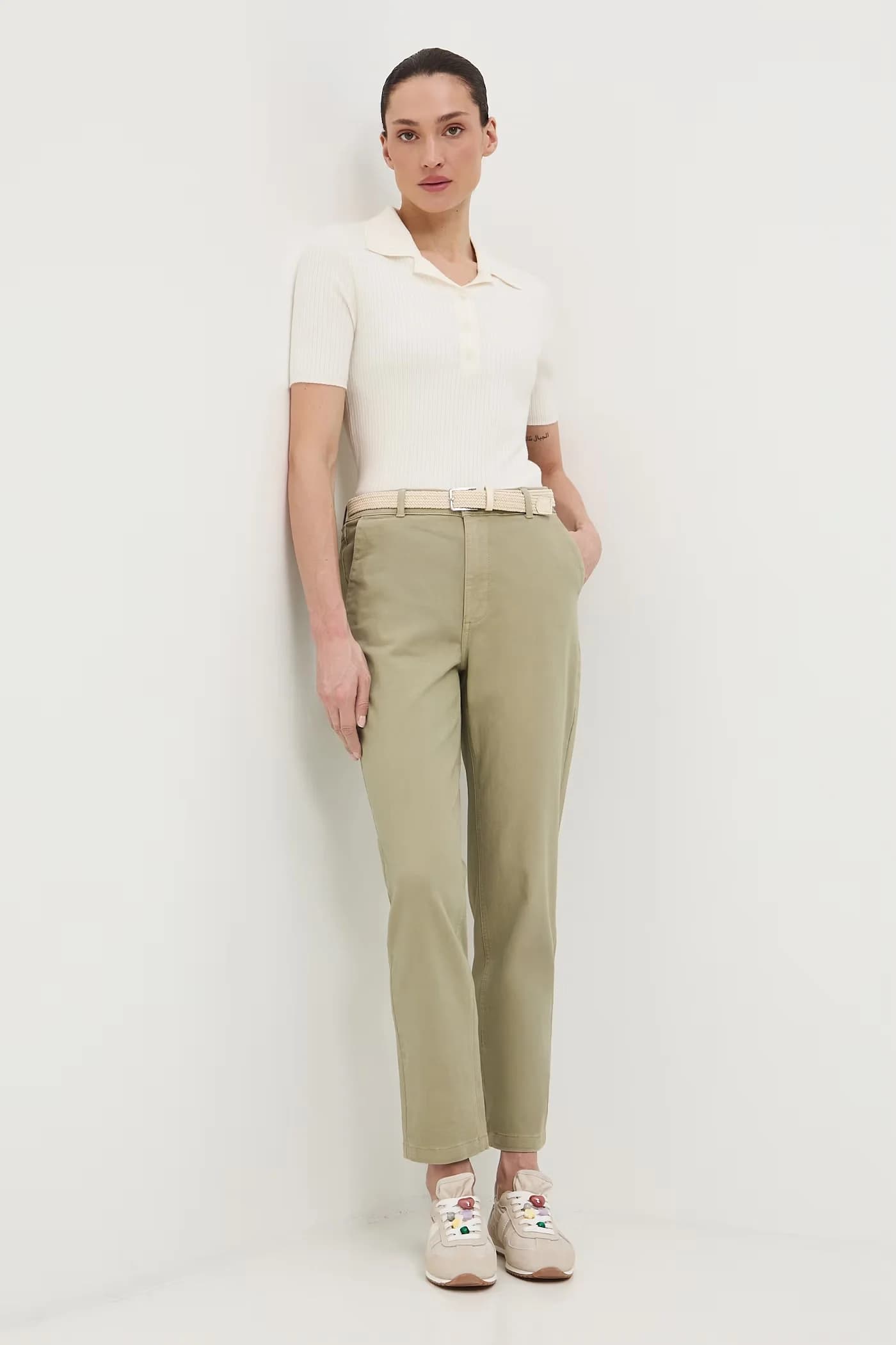 Женские чиносы из хлопка с эластаном