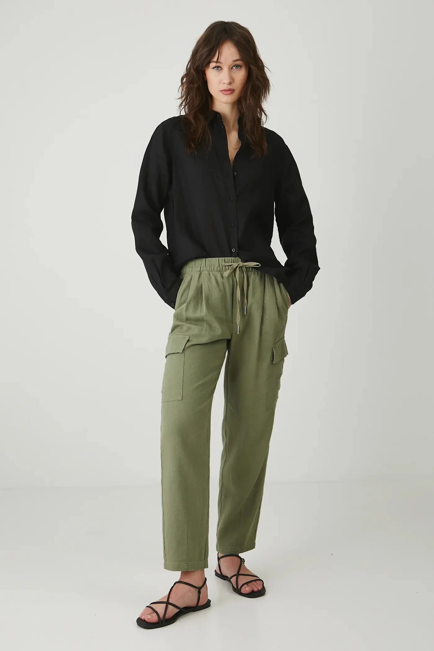 Льняные брюки - фото 5