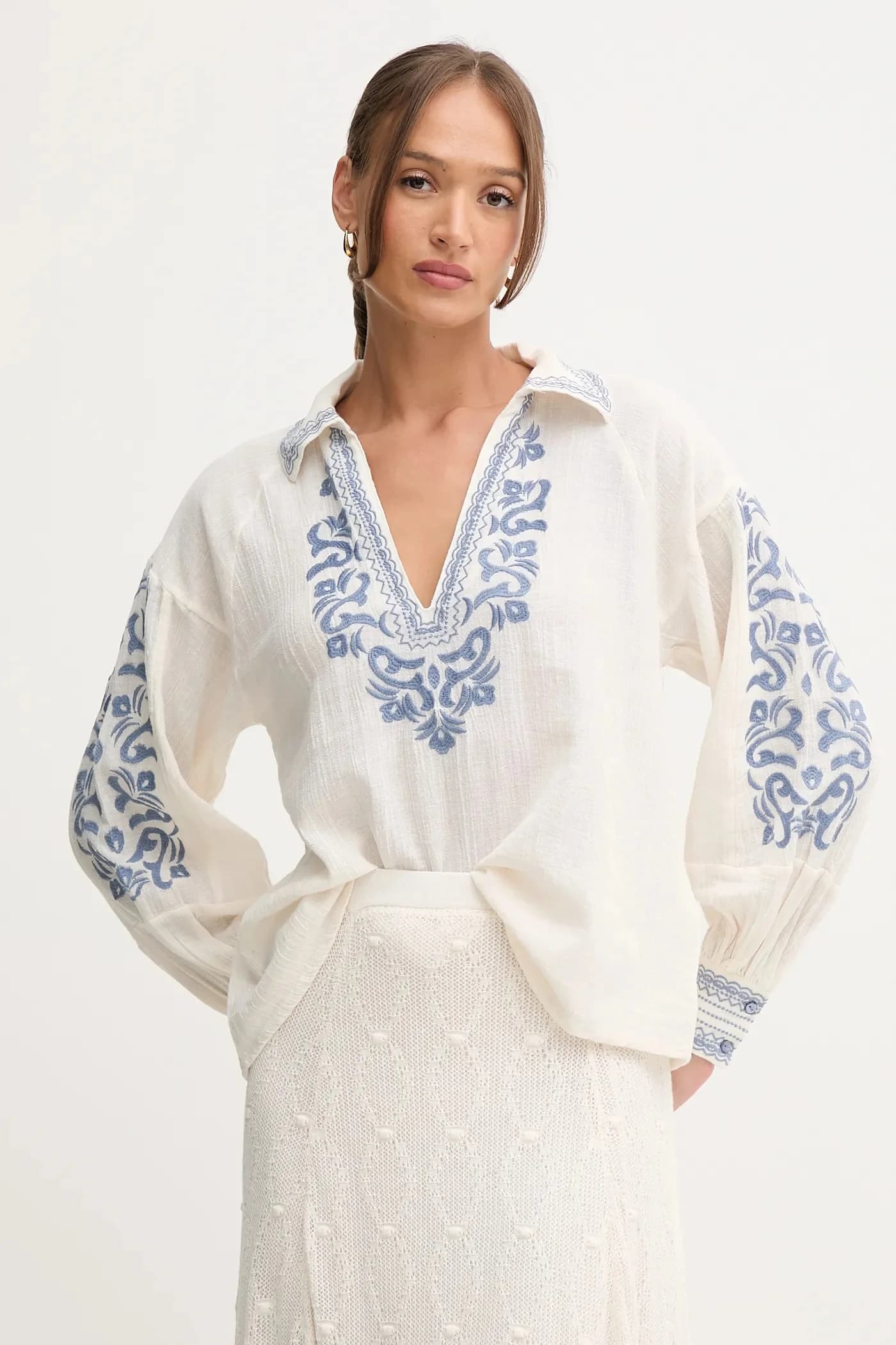 Льняная блузка