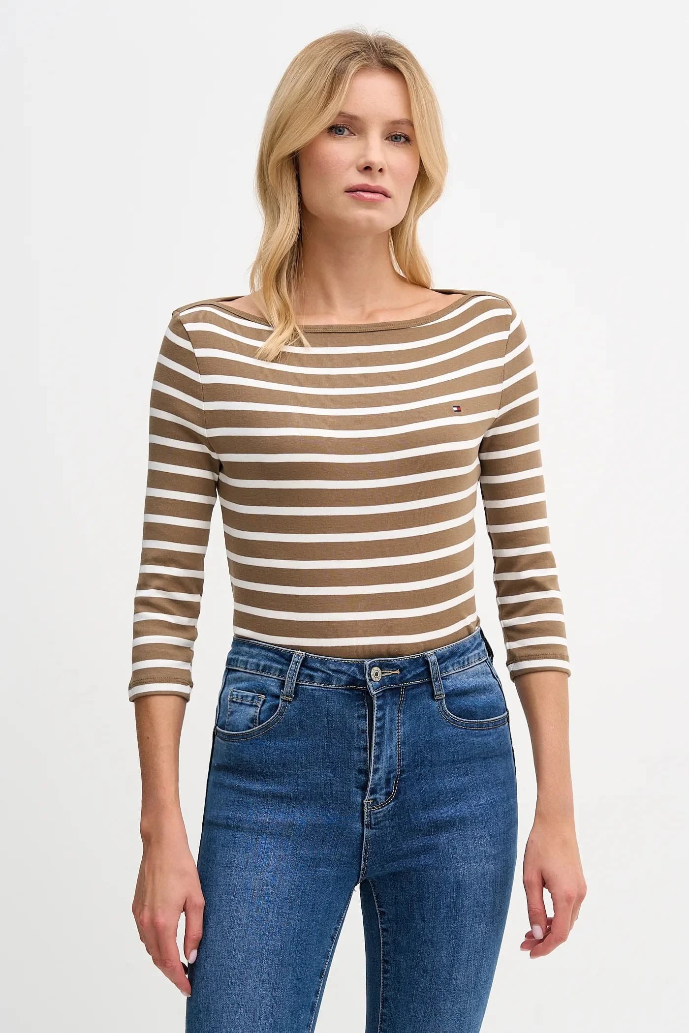 Хлопковая рубашка с длинным рукавом