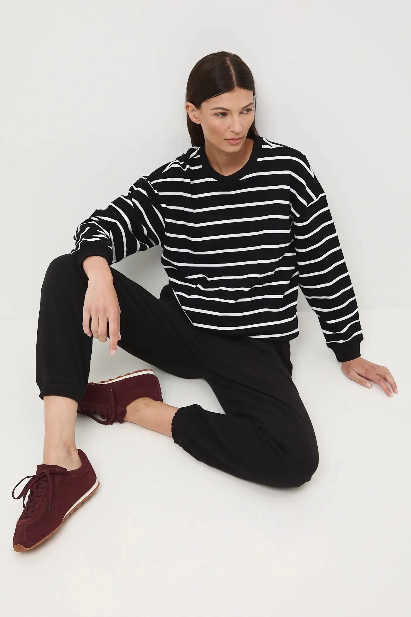 Хлопковая рубашка с длинным рукавом