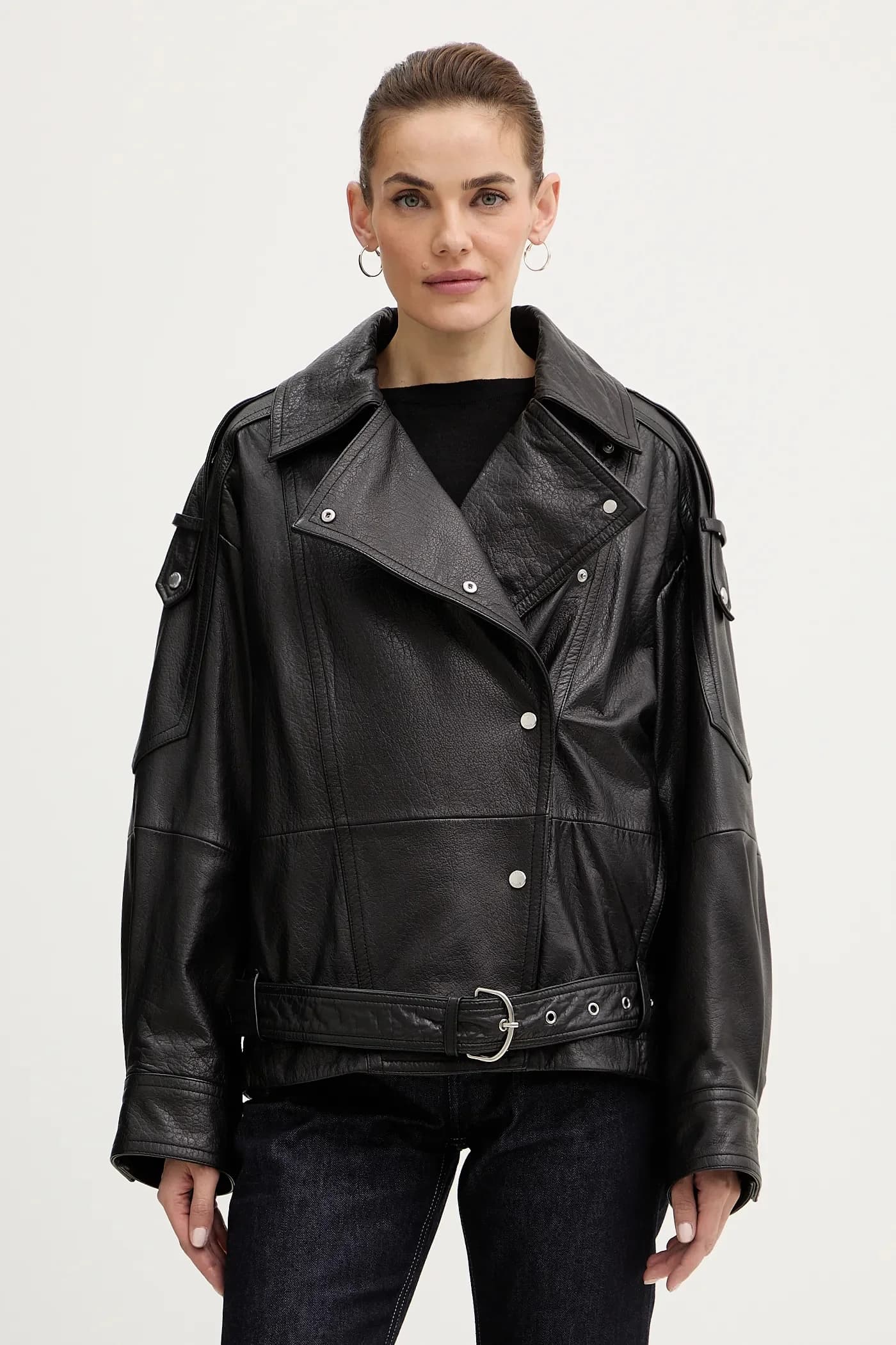 Кожаная косуха C Sassea