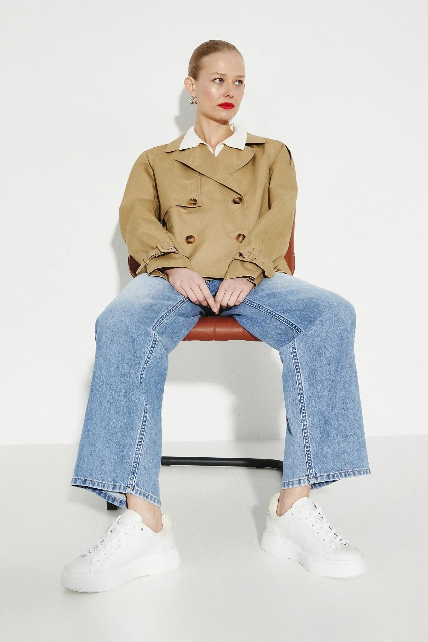 Кожаные кроссовки - фото 9