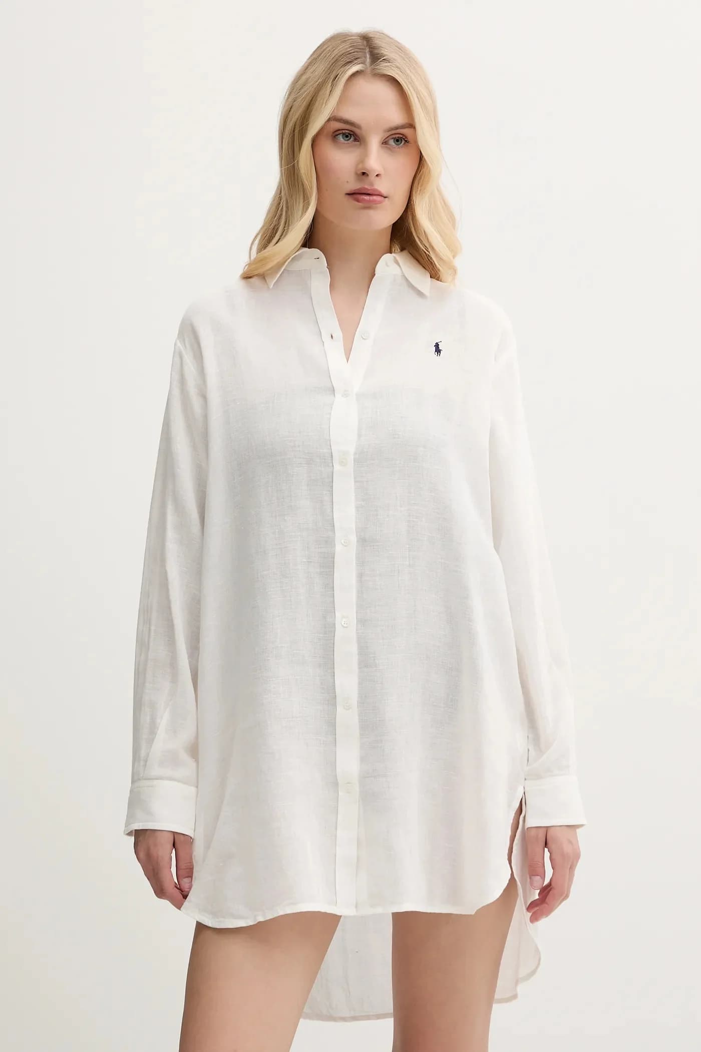 Пляжная рубашка из смесового льна