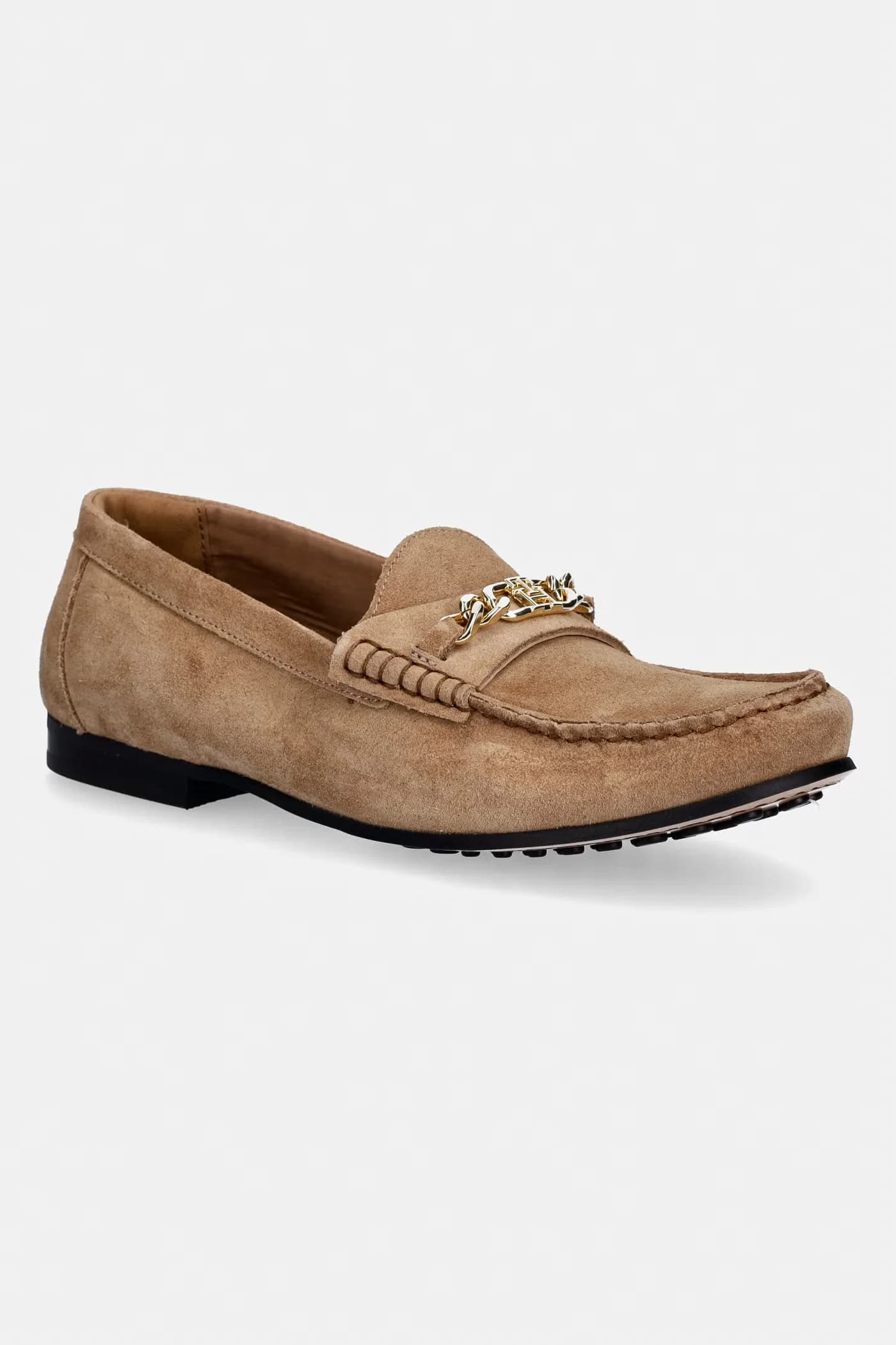 TH CHAIN ​​SUEDE LOAFER женские замшевые мокасины