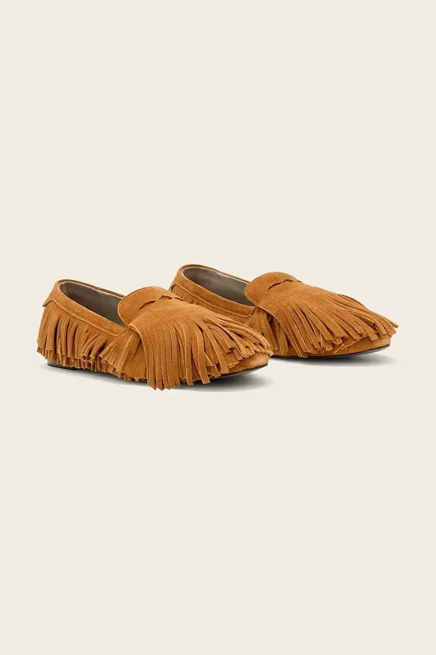 Женские замшевые мокасины Sandy Fringe Loafer - фото 2