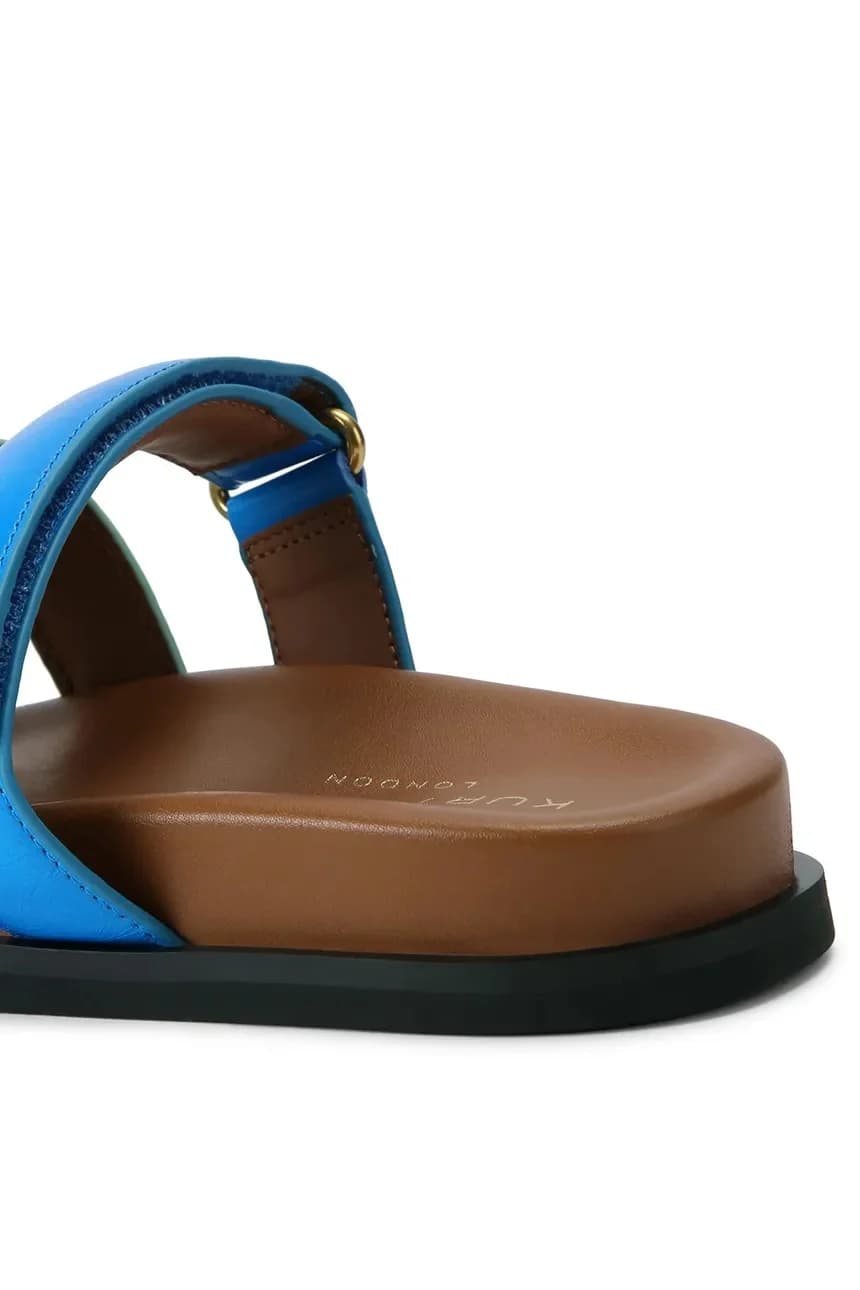 Женские кожаные шлепанцы на плоской подошве Eagle Cut Out Sandal - фото 3