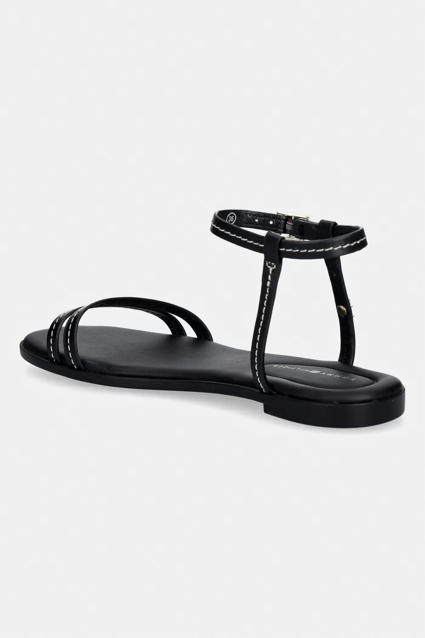 Женские кожаные босоножки FLAT SANDAL STITCHING - фото 3