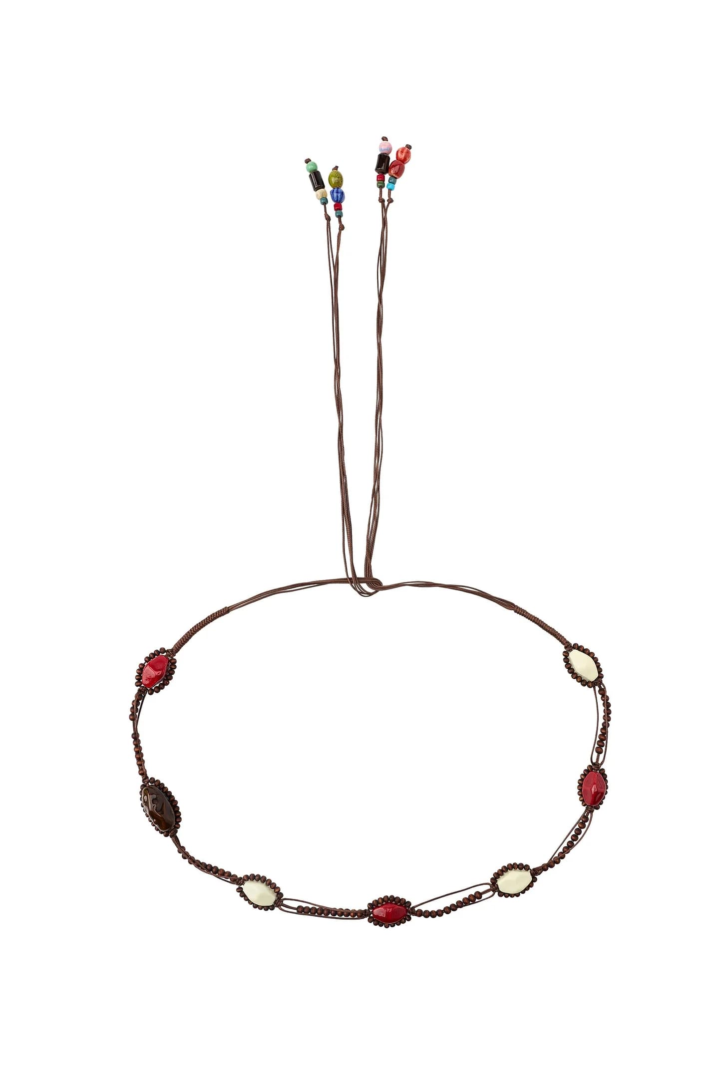 ПОЯС ВЕРЕВКИ С КАМНЯМИ И БУСАМИ - фото 3