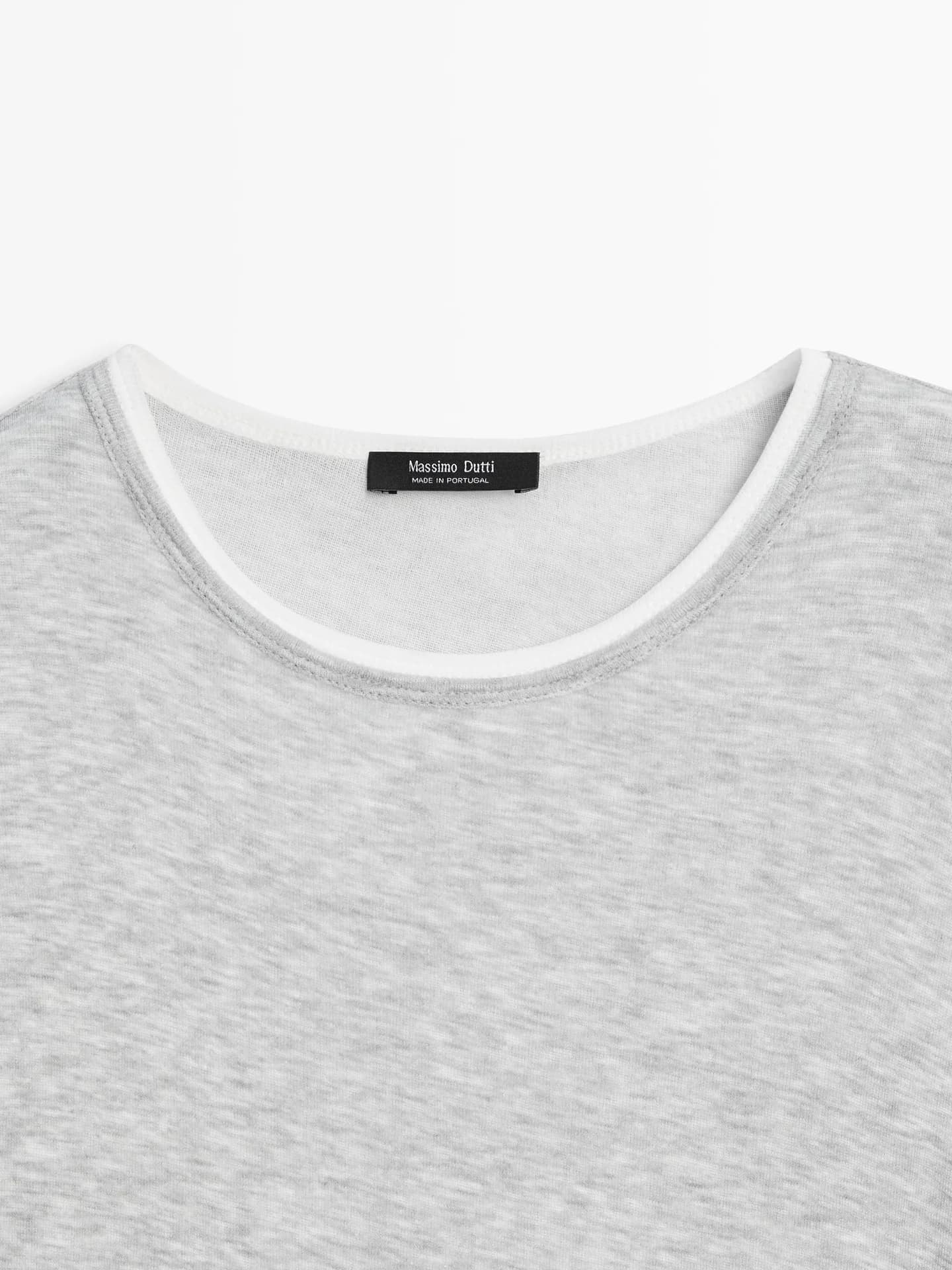 Футболка с короткими рукавами и двойной отделкой - фото 4