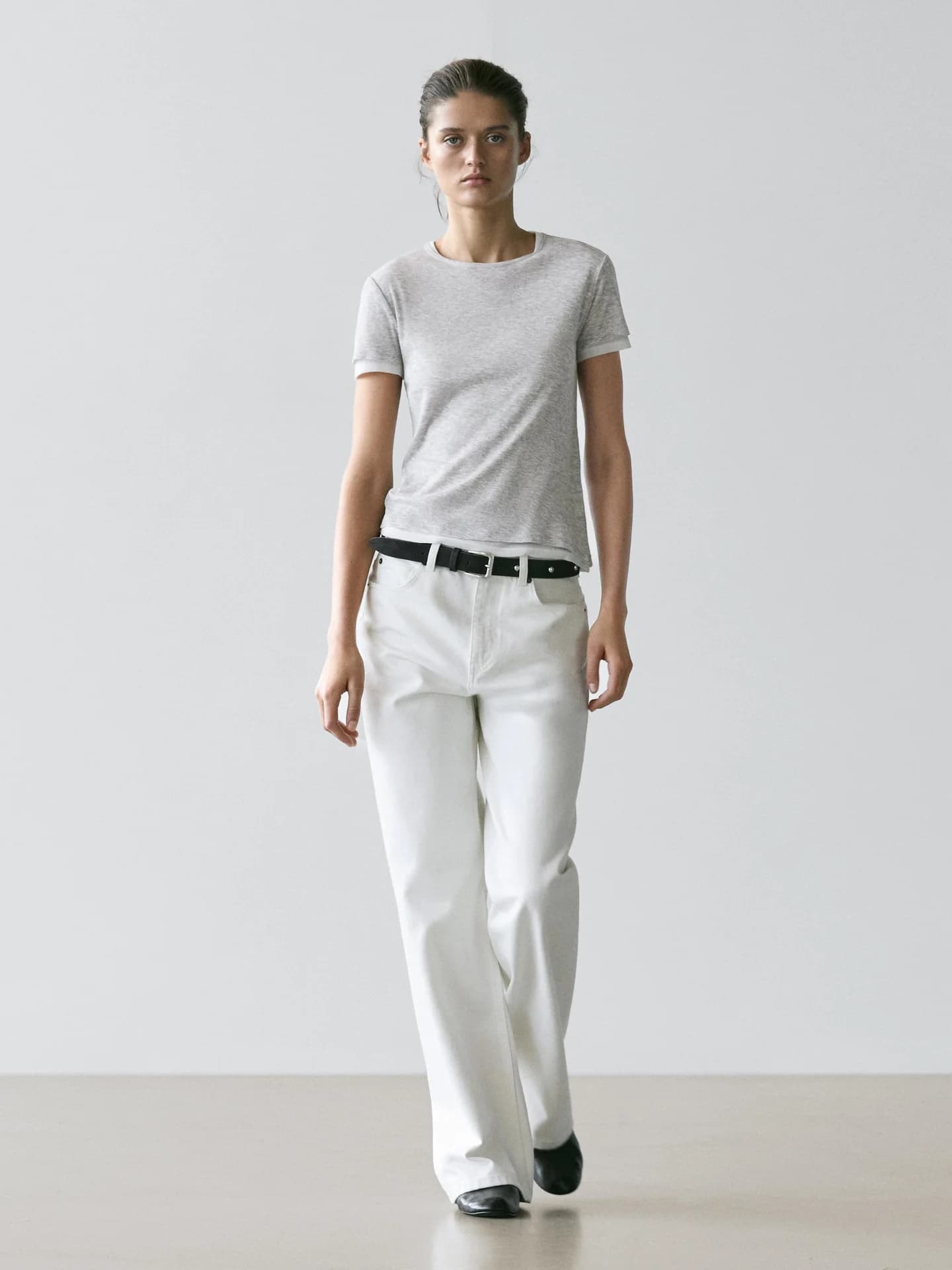 Футболка с короткими рукавами и двойной отделкой - фото 9