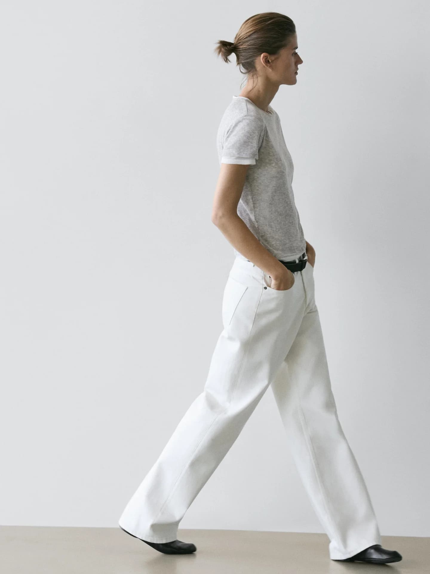 Футболка с короткими рукавами и двойной отделкой - фото 10