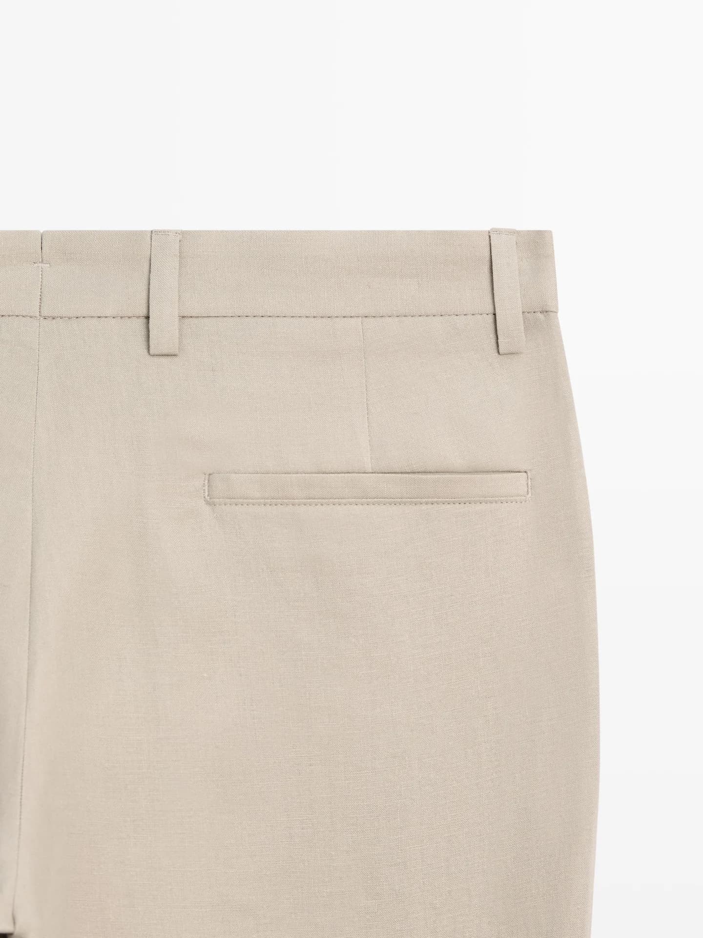 Льняные костюмные брюки - фото 2