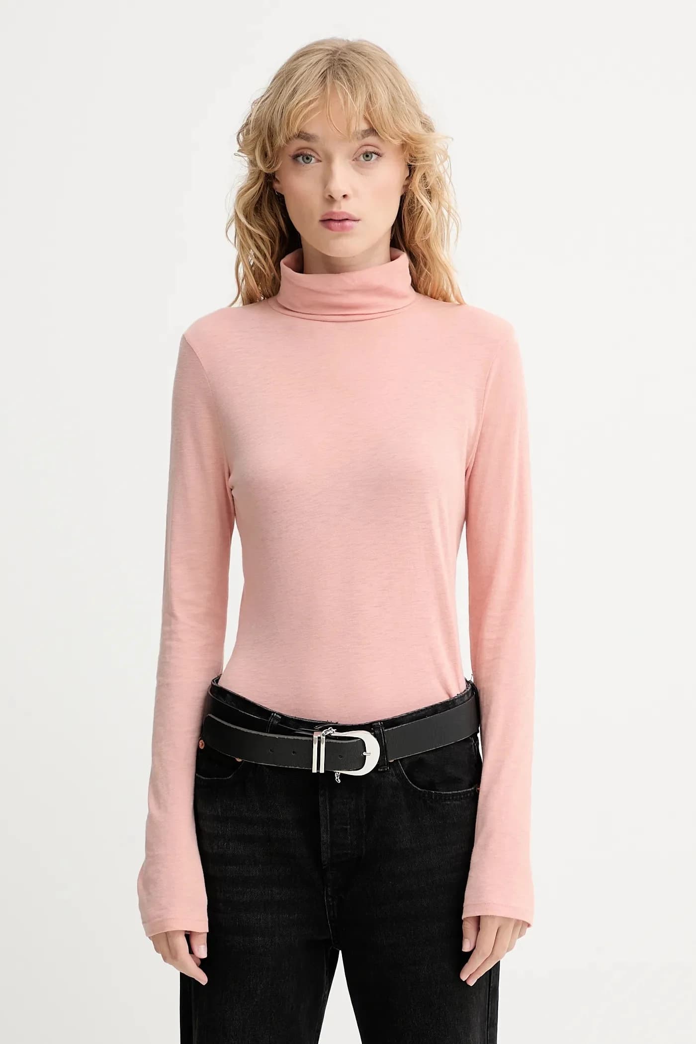 Хлопковая рубашка с длинным рукавом