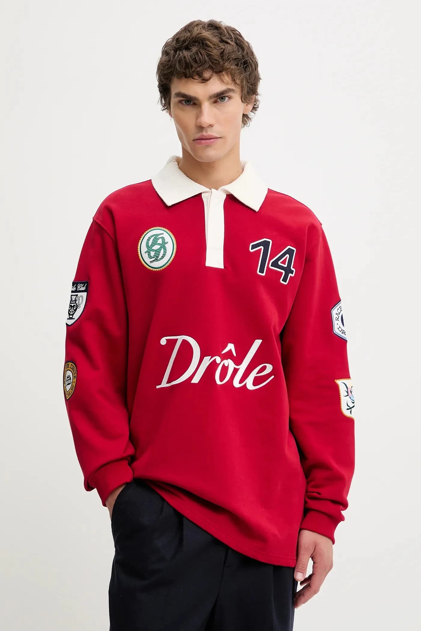 Хлопковая футболка с длинными рукавами Le Polo Racing