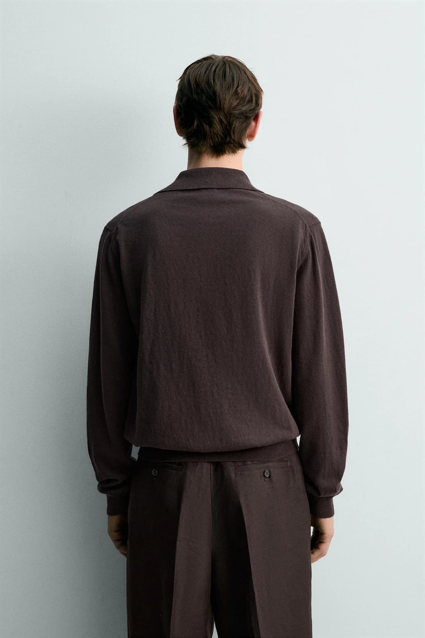 ТРИКОТАЖНАЯ ФУТБОЛКА ПОЛО ИЗ ХЛОПКА И ЛЬНА - фото 2