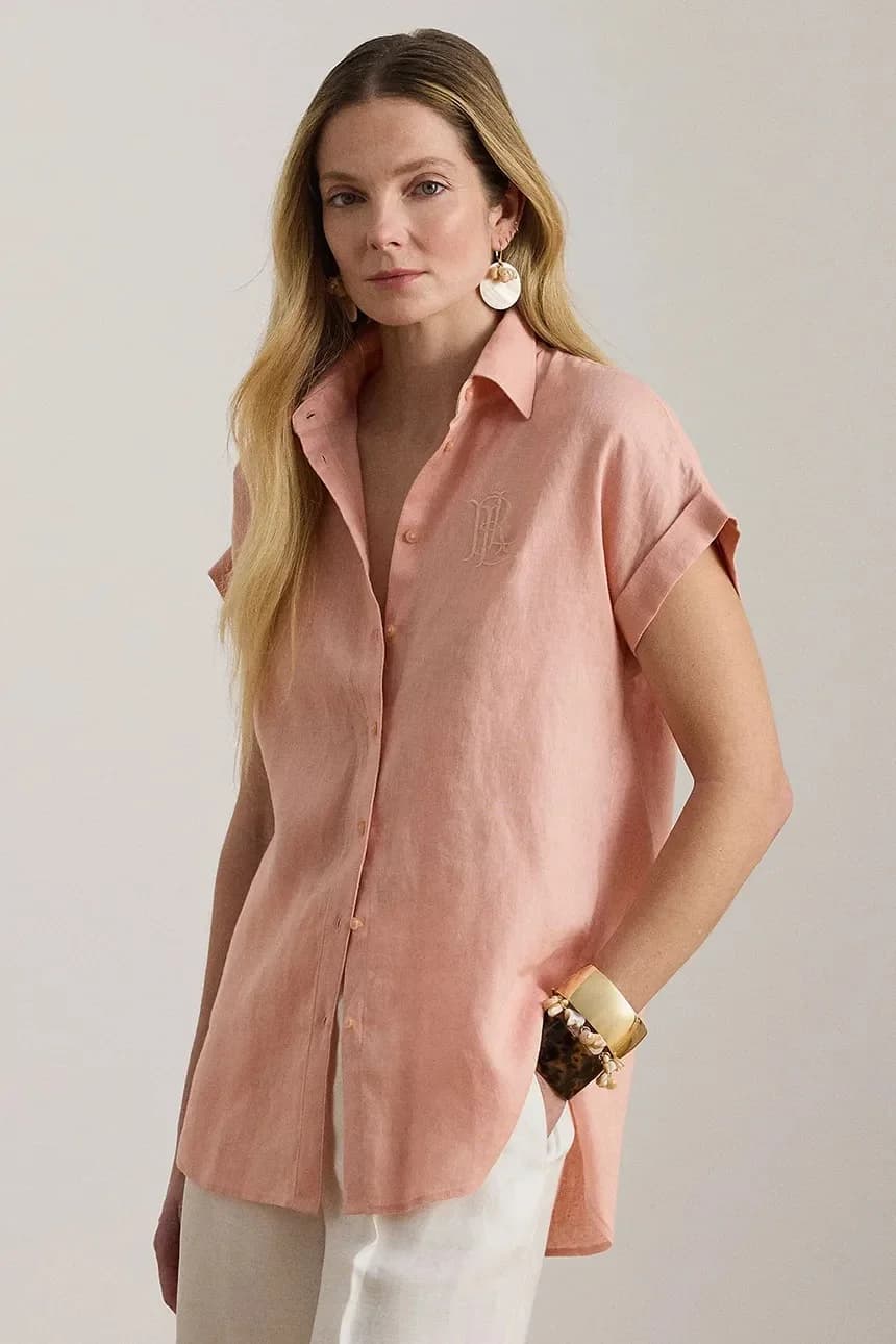 Женская льняная рубашка