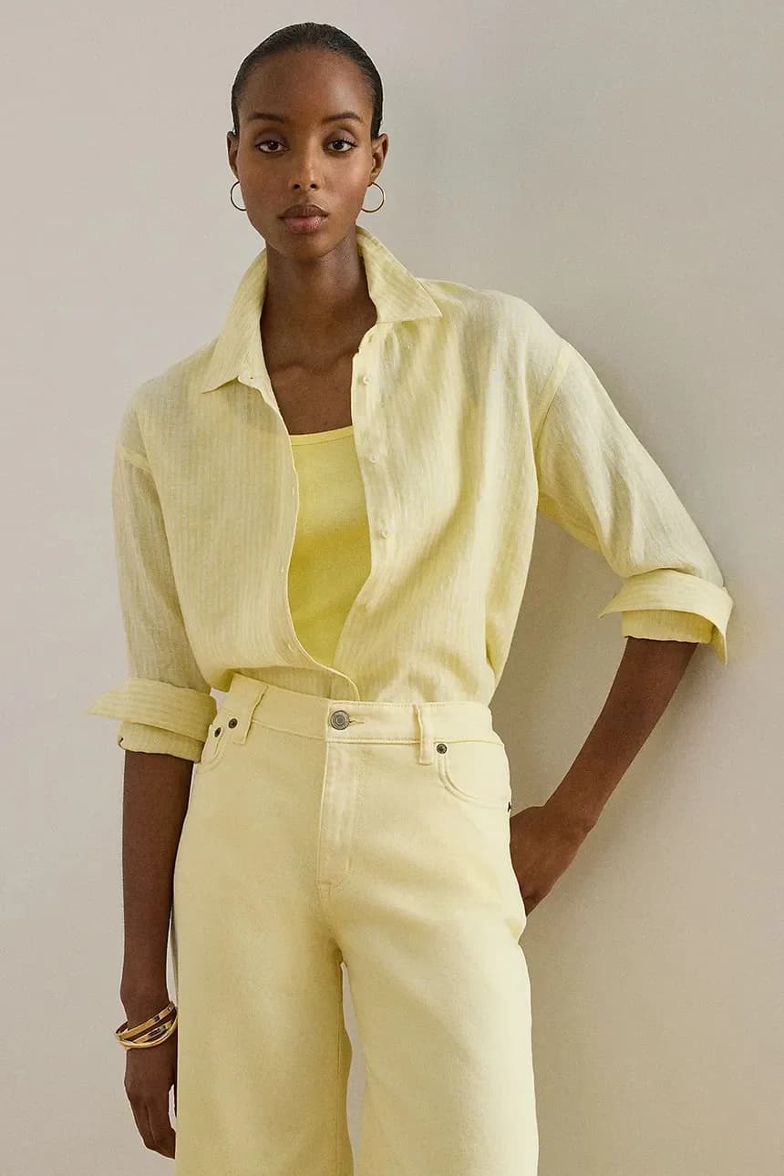 Женская льняная рубашка