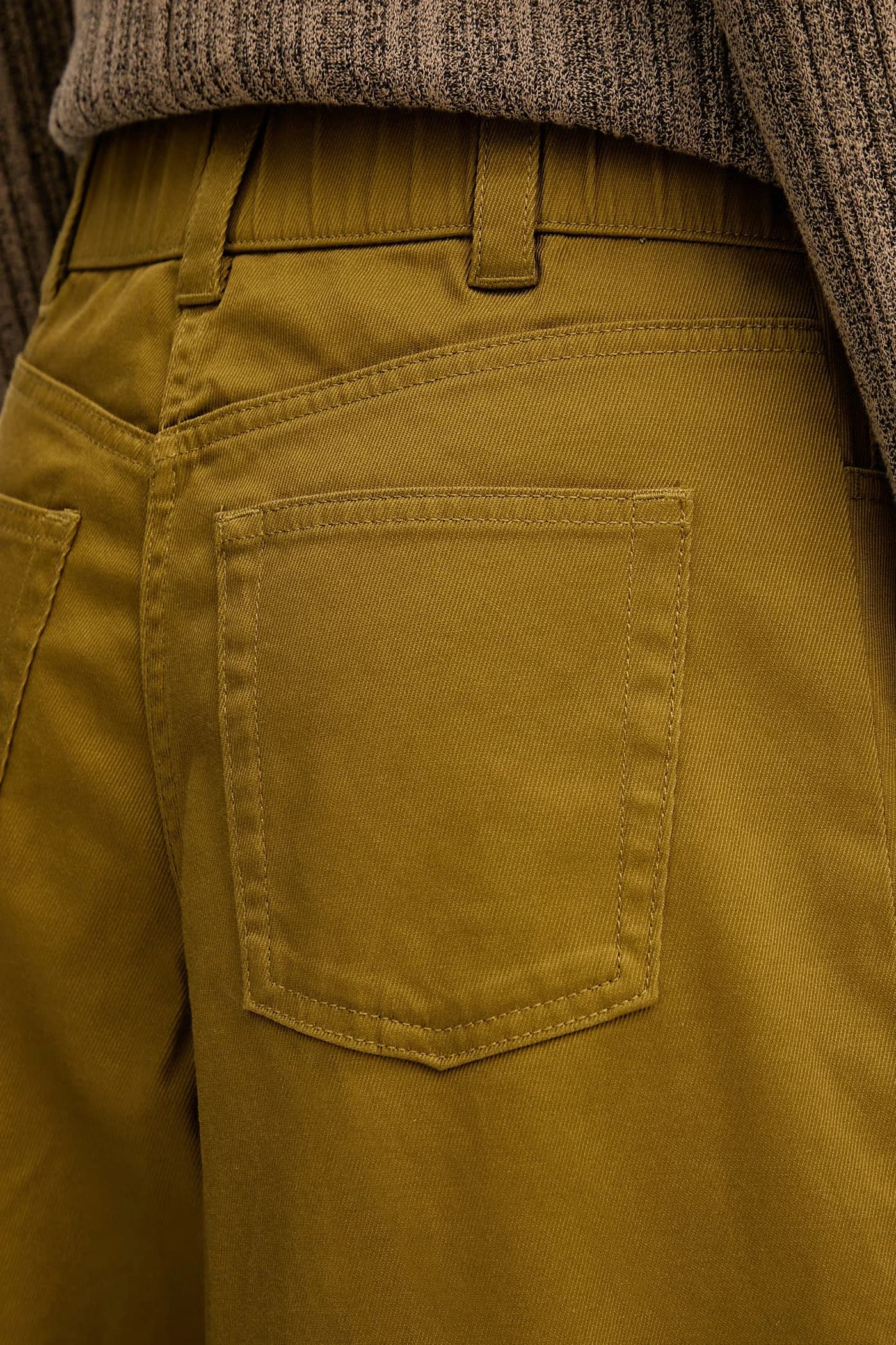 Женские широкие брюки, хлопок с эластаном. - фото 4