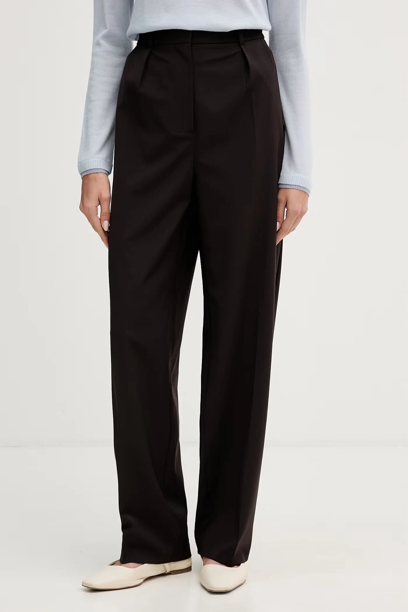 Женские костюмные брюки с шерстью