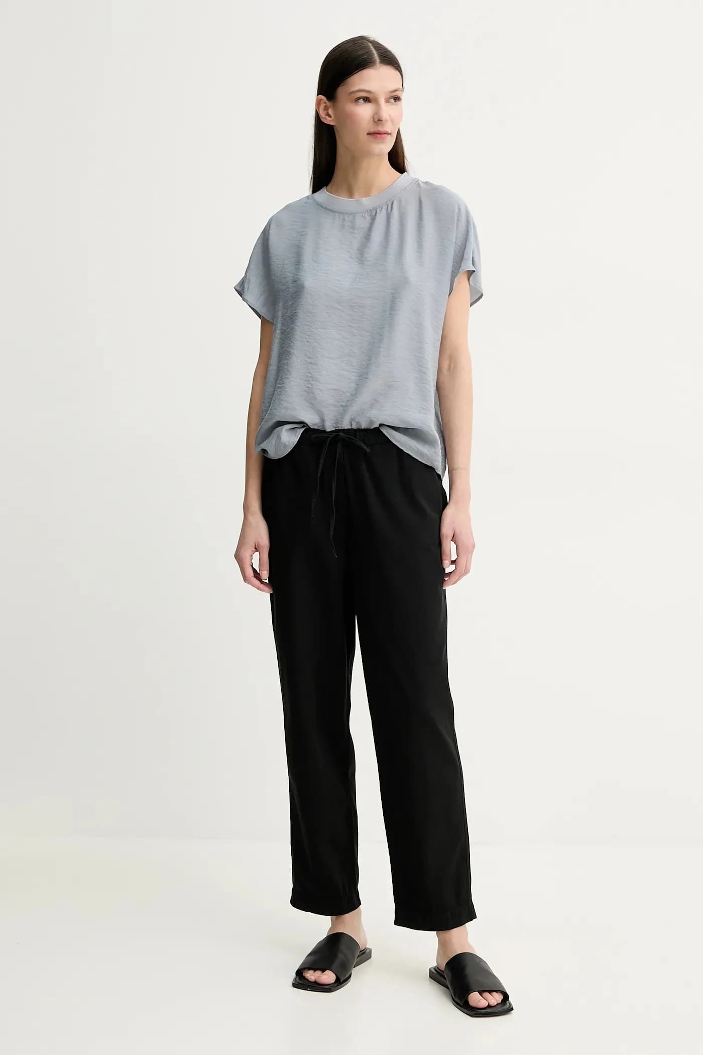 Брюки из смесового льна - фото 2