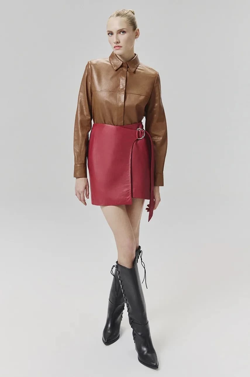 Кожаная юбка
