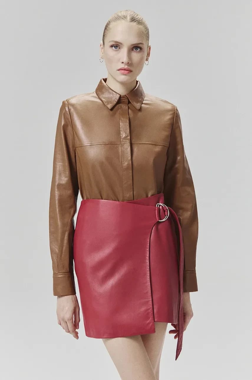 Кожаная юбка - фото 5