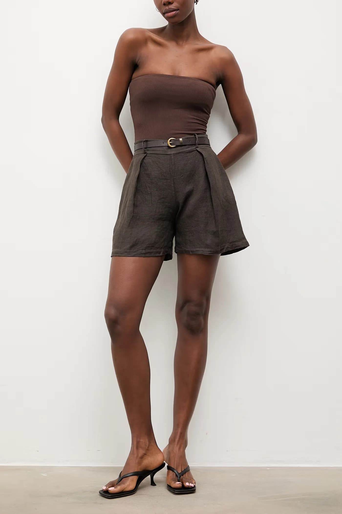 Женские льняные шорты - фото 4