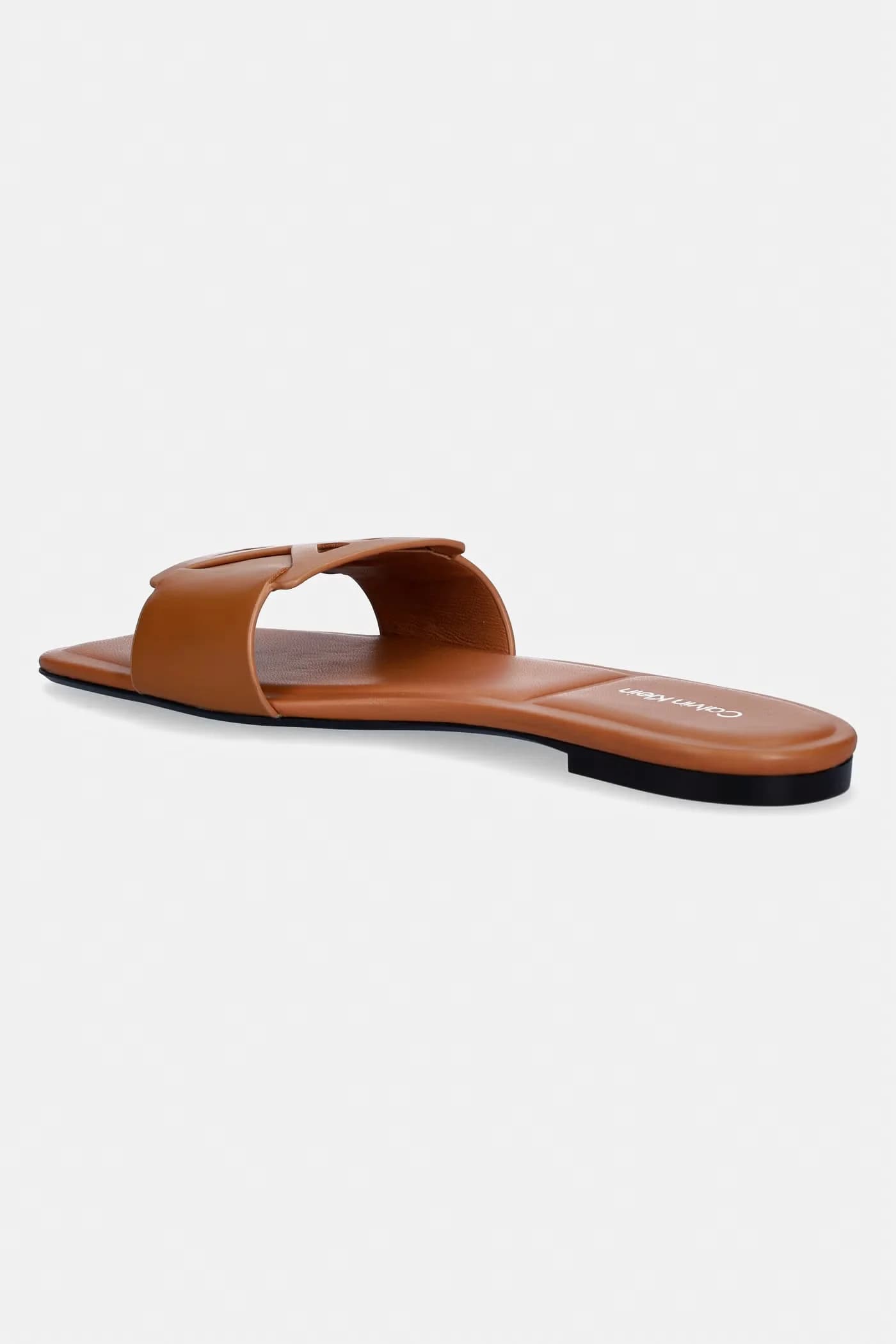 Женские кожаные тапочки SQUARE FLAT SANDAL EMBLEM - фото 3