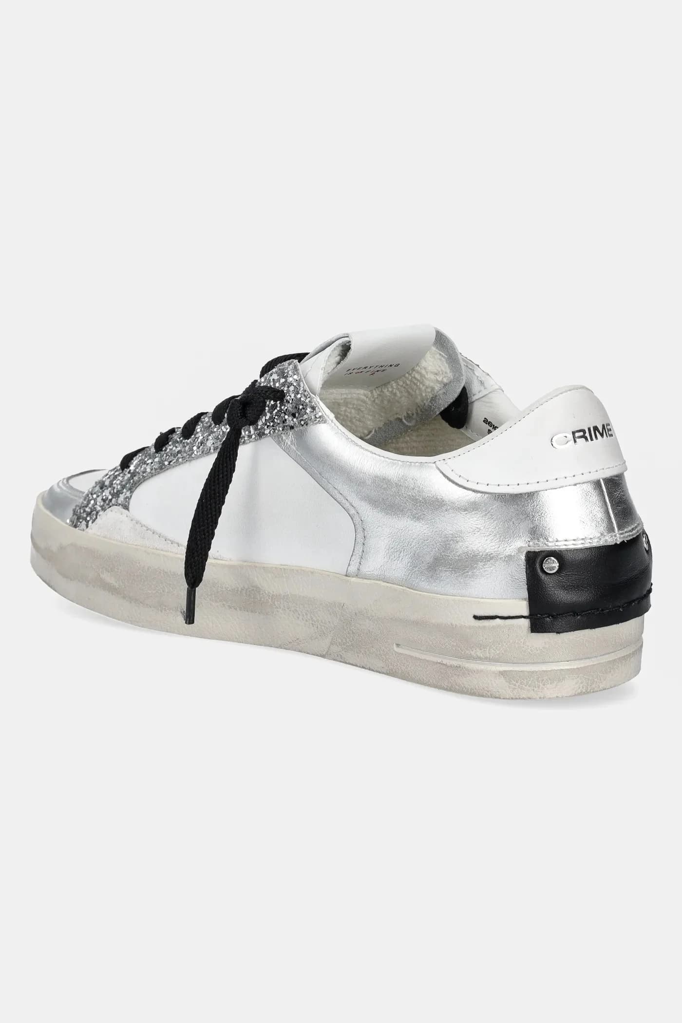 SK8 DELUXE кожаные кроссовки серебро для женщин - фото 3