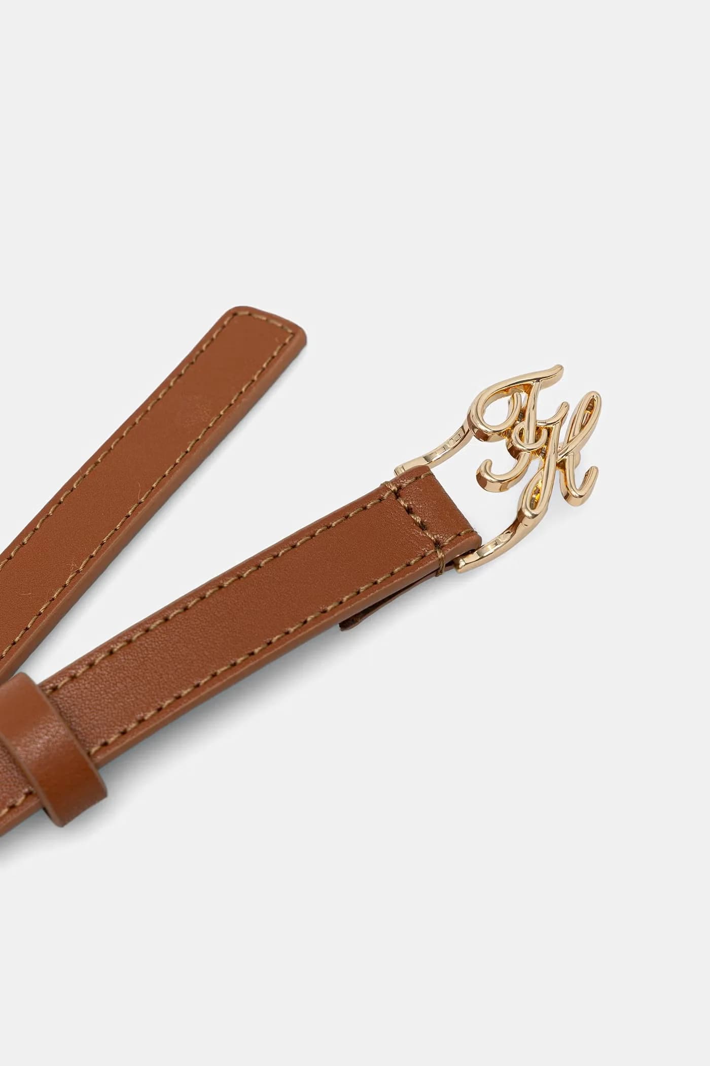 Женский кожаный ремень коричневый для женщин - фото 2