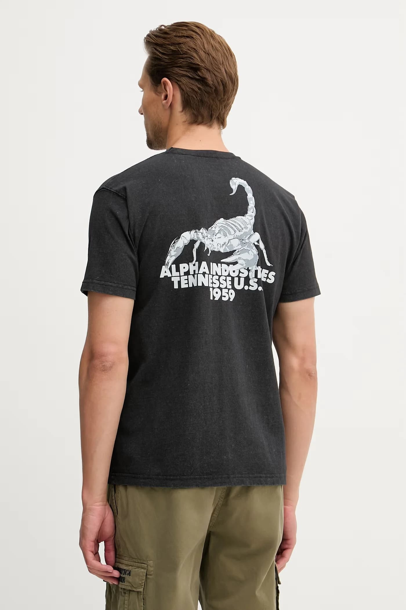 Мужская хлопковая футболка с принтом US Scorpion Backprint - фото 3
