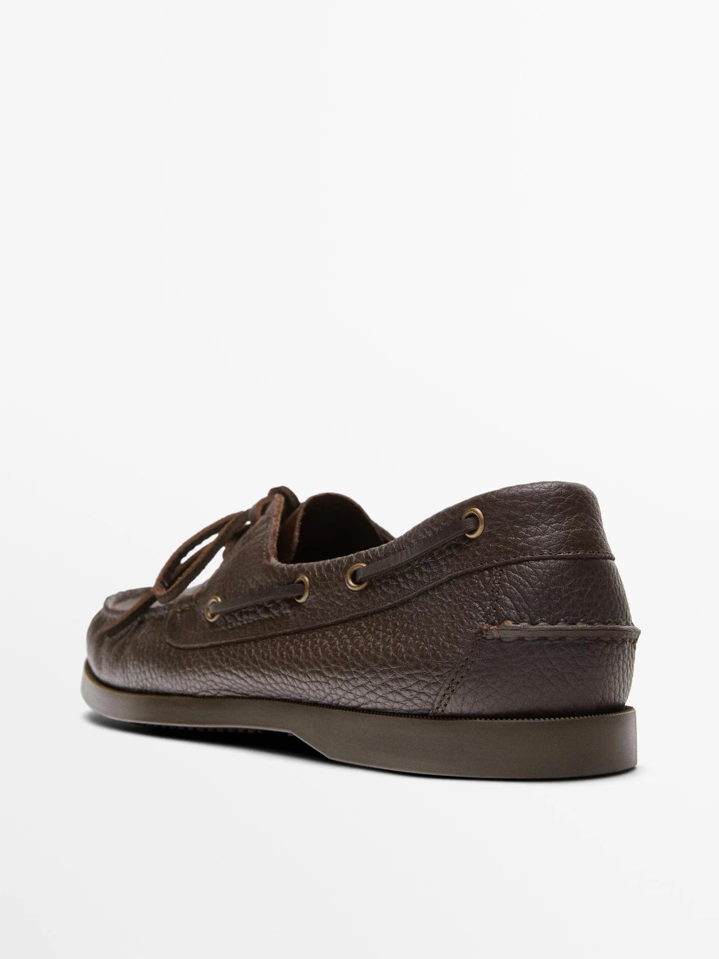 Кожаные парусные мокасины - фото 5