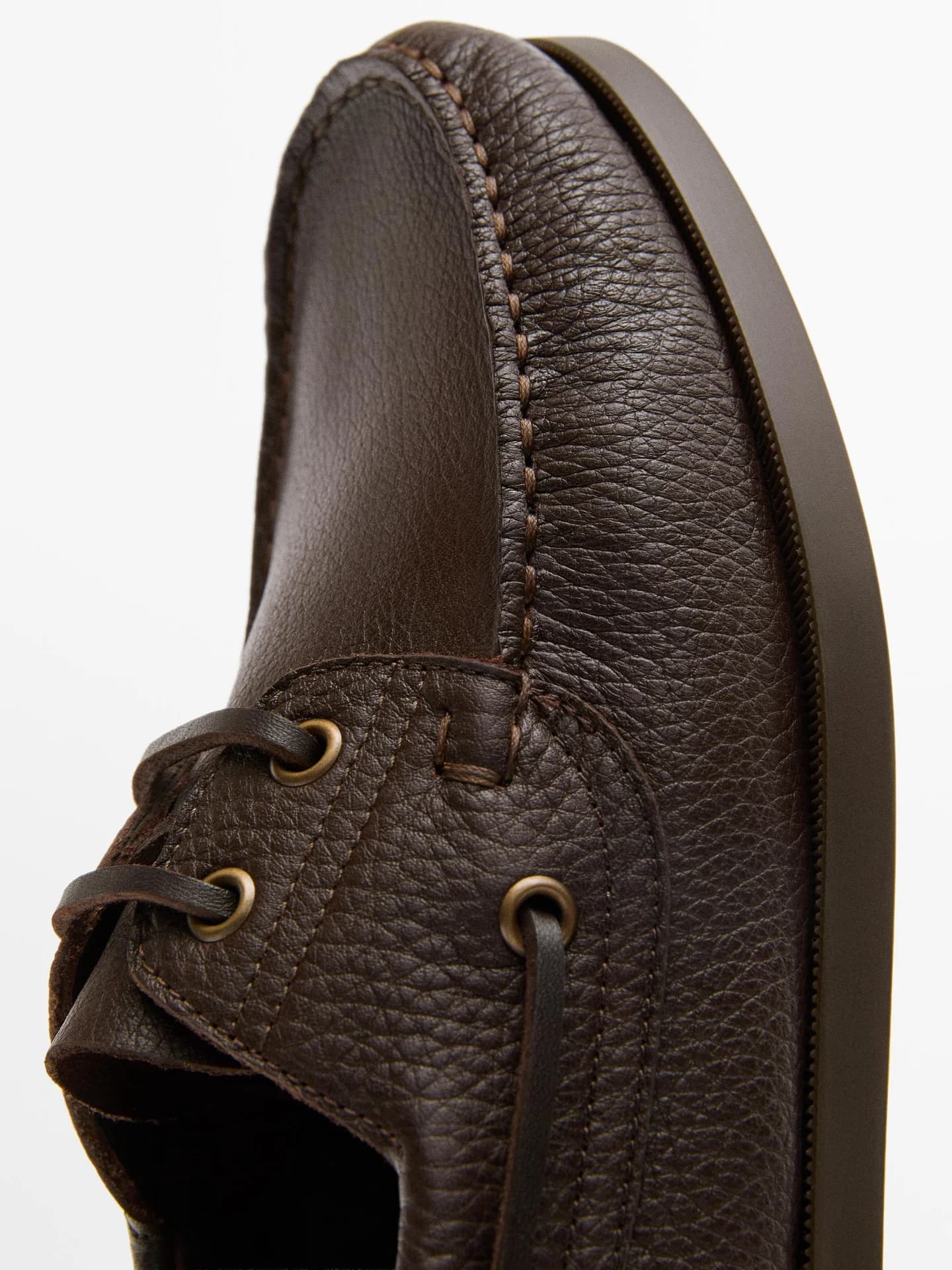 Кожаные парусные мокасины - фото 7