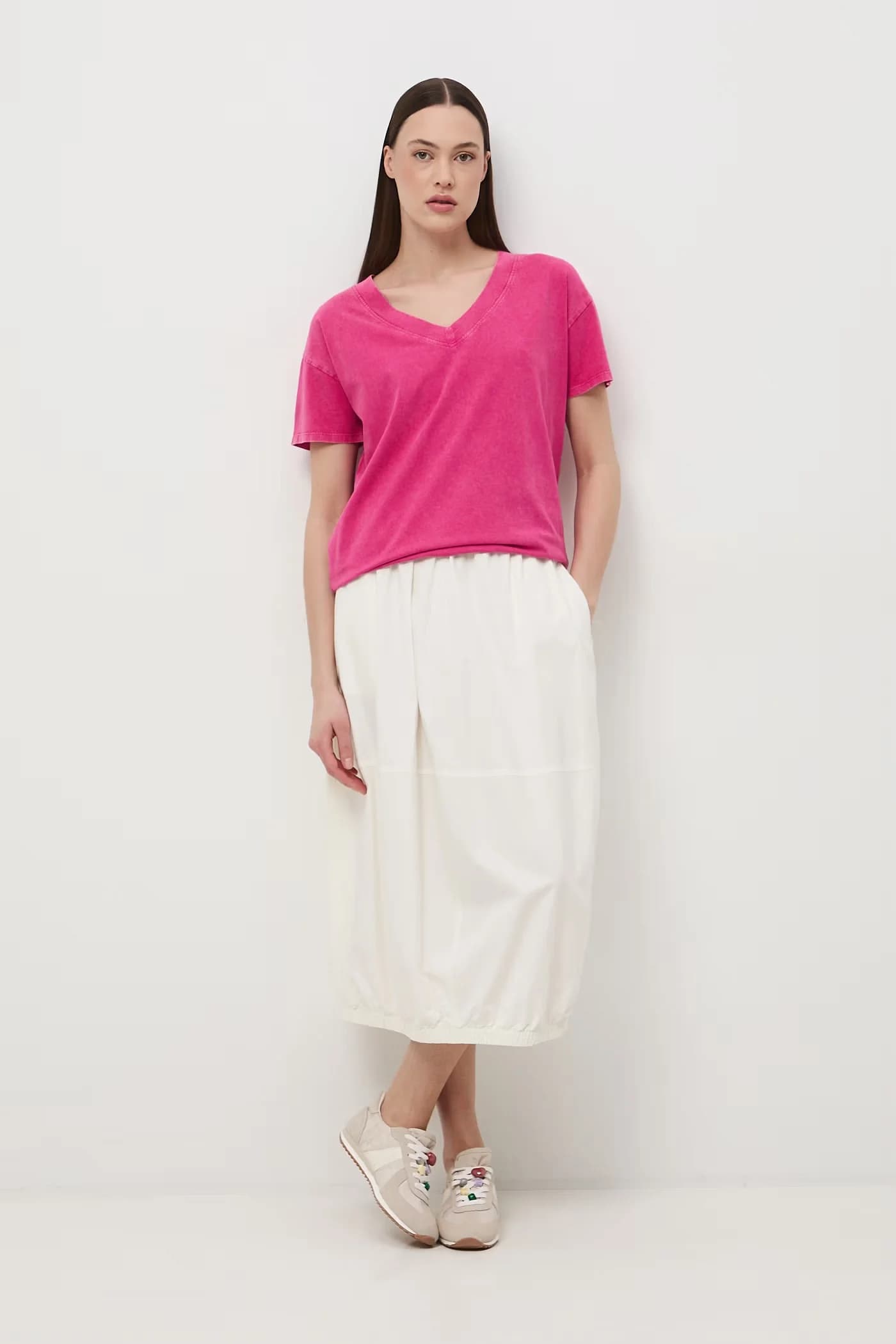 Женская хлопковая футболка оверсайз