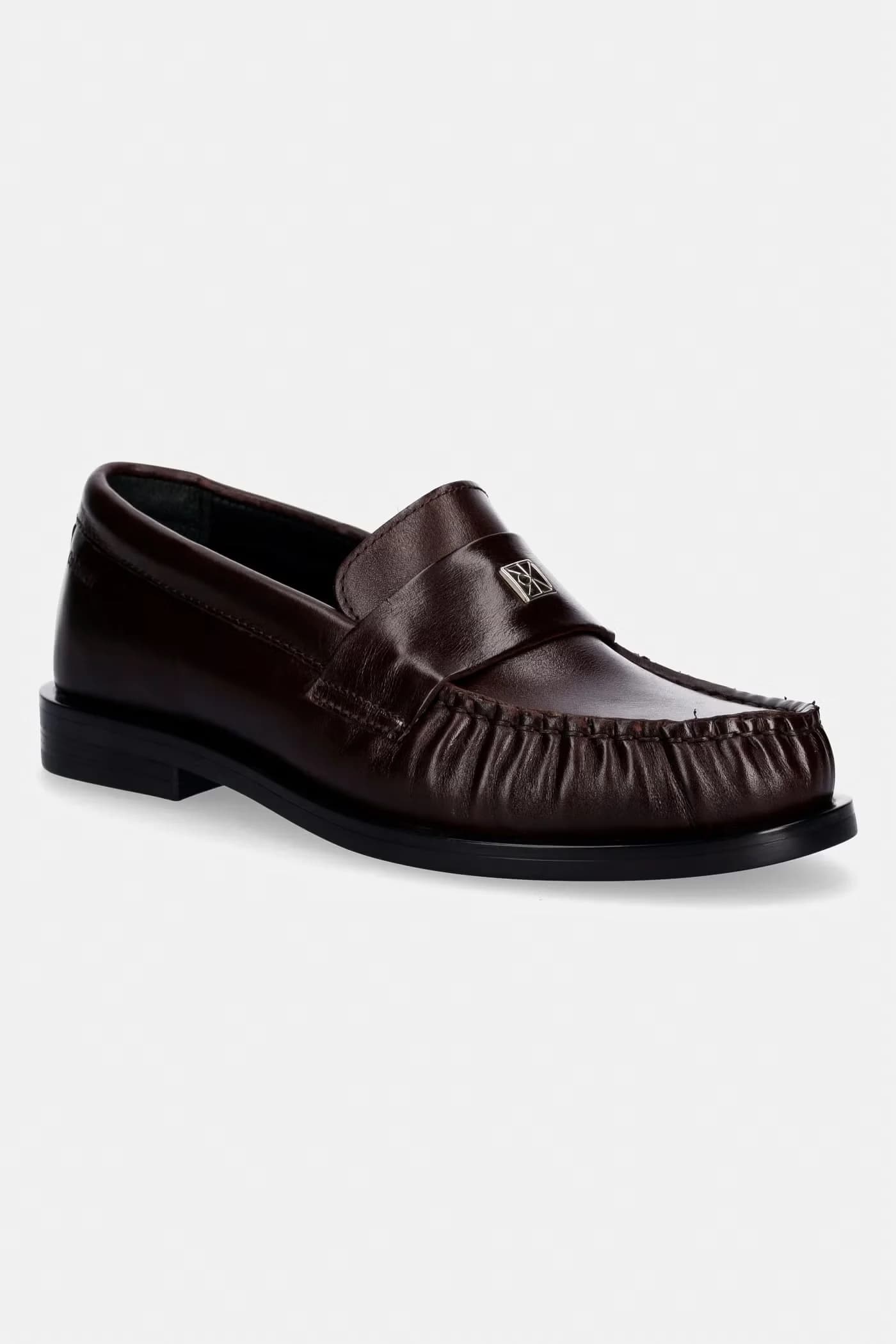 Женские кожаные лоферы ROUND LOAFER LTH HDW