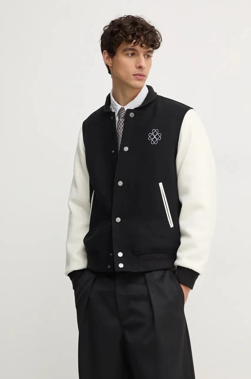 Бомбер из смесовой шерсти