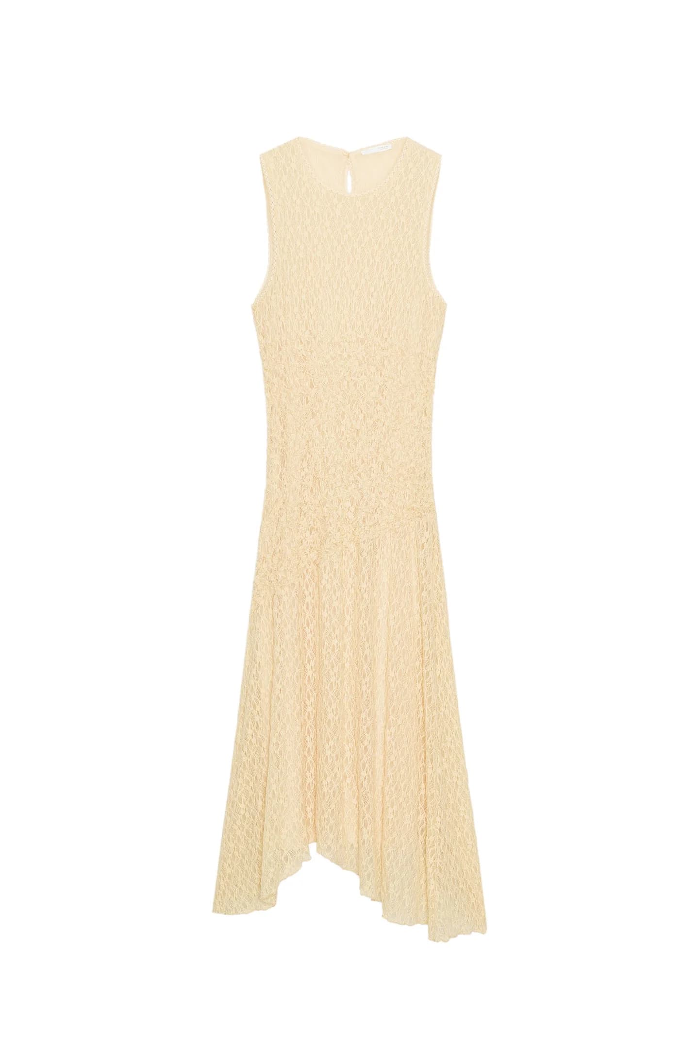 КРУЖЕВНОЕ ПЛАТЬЕ МИДИ С РЕБОЧКАМИ - фото 3