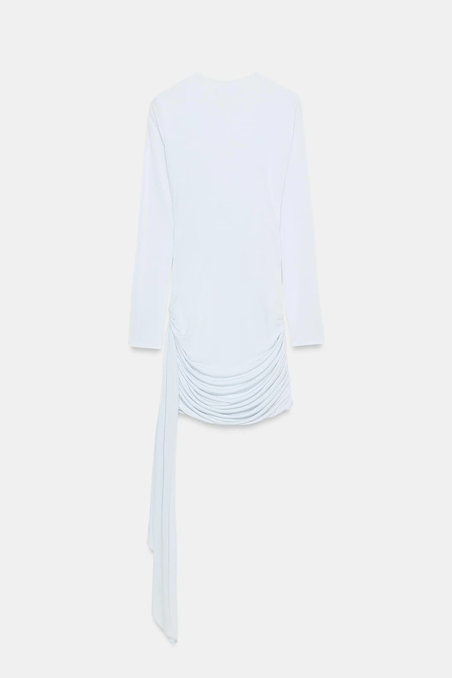 МИНИ-ПЛАТЬЕ С ДРАПИРОВКОЙ И ПОЯСОМ - фото 2