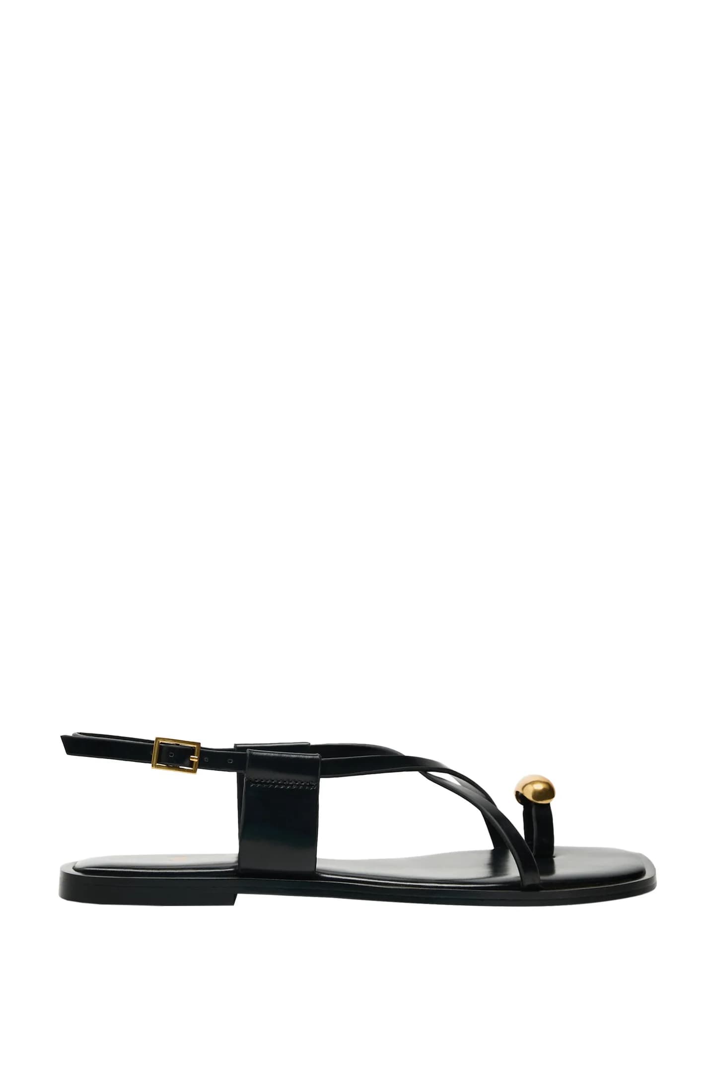 САНДАЛИИ НА ПЛОСКОЙ ПЛОСКОЙ ПЛОСКОЙ ПЛОСКОЙ ПЛОСКОЙ ПЛОСКОЙ ПЛОСКОЙ ПЛОСКОЙ ОДЕЖДЕ С МЕТАЛЛИЧЕСКИМ ДЕКОРАТОМ - фото 5