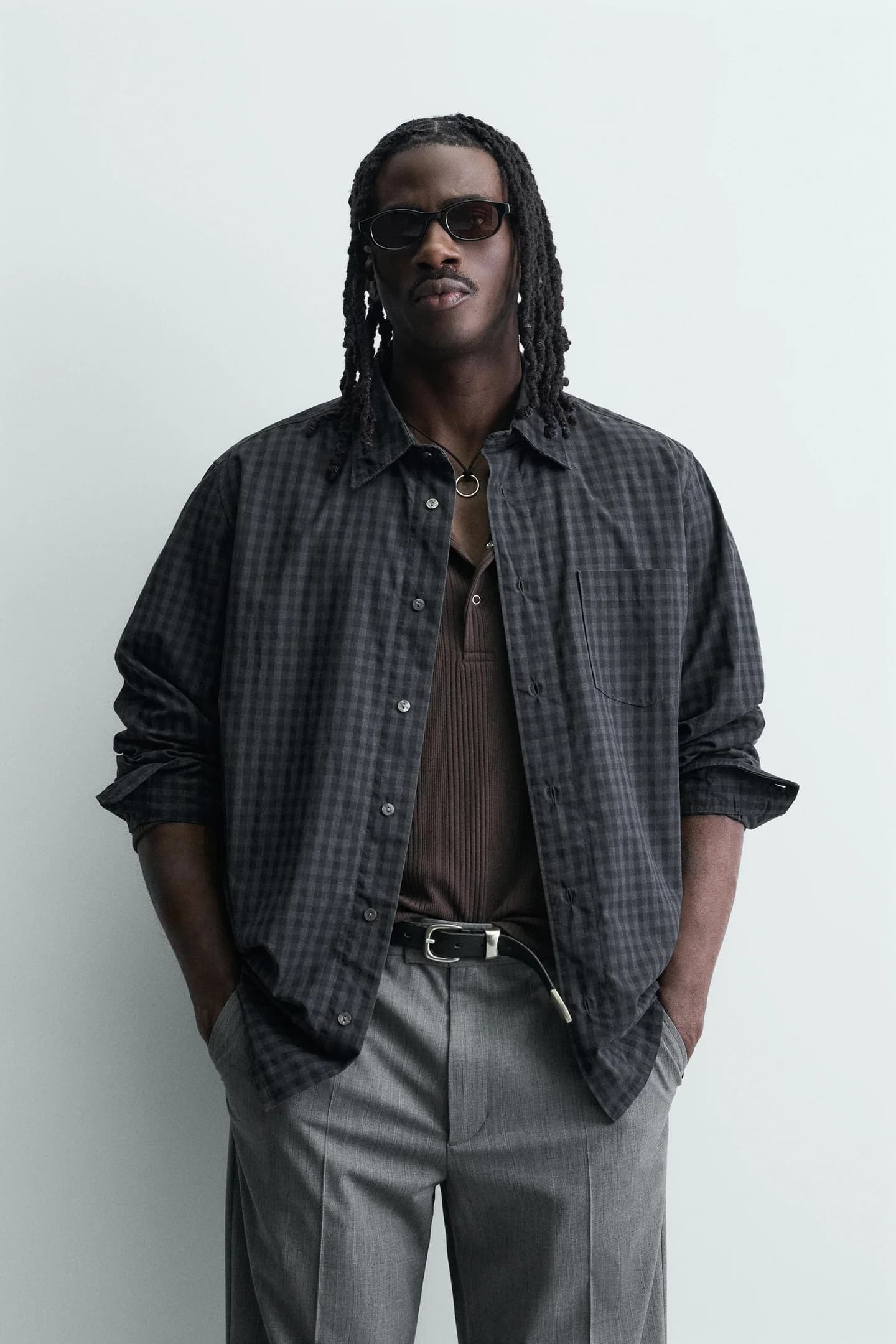 РУБАШКА СВОБОДНОГО КАЛЕДА В КЛЕТИКУ