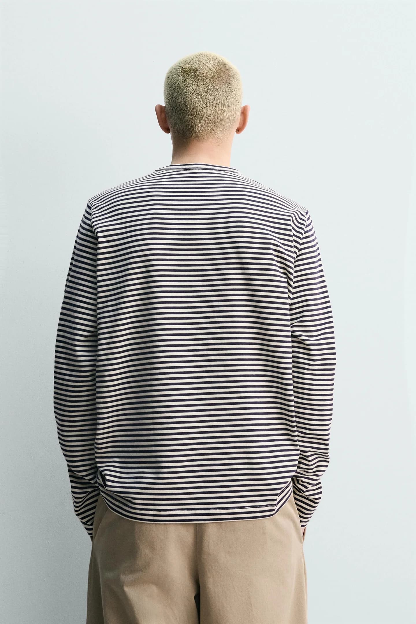 ФУТБОЛКА ИЗ ЖАККАРДА В ПОЛОСКУ - фото 2