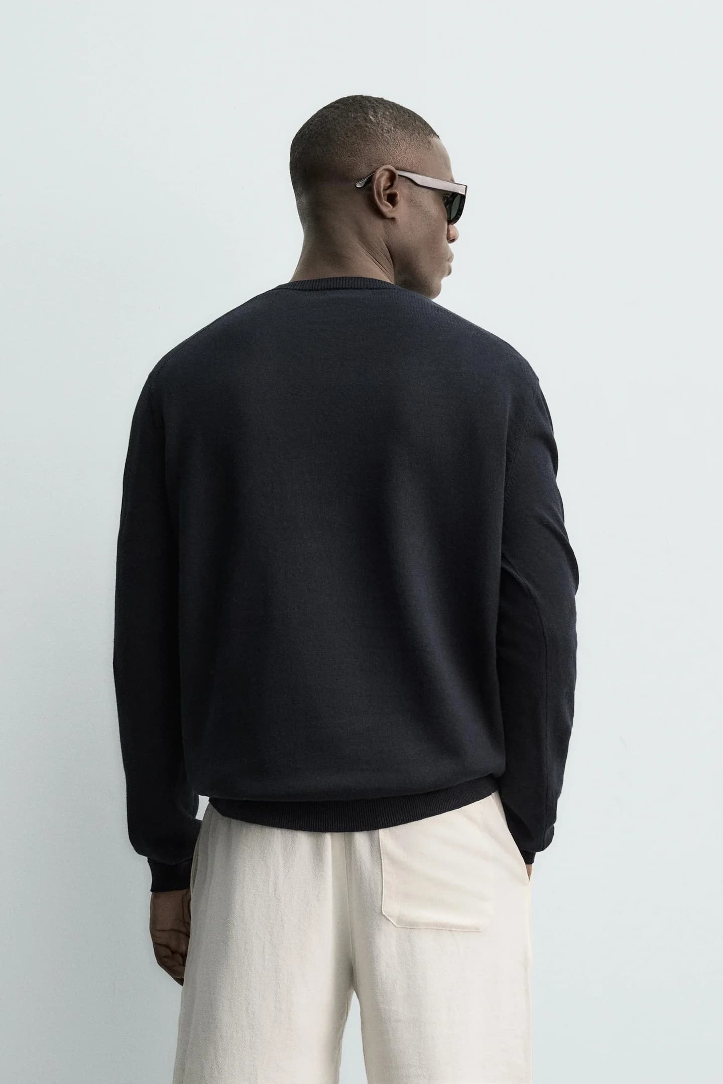 ТРИКОТАЖНЫЙ ДЖЕМПЕР ИЗ ХЛОПКА И ЛЬНА, ПРЯМОГО КРОЙА - фото 2