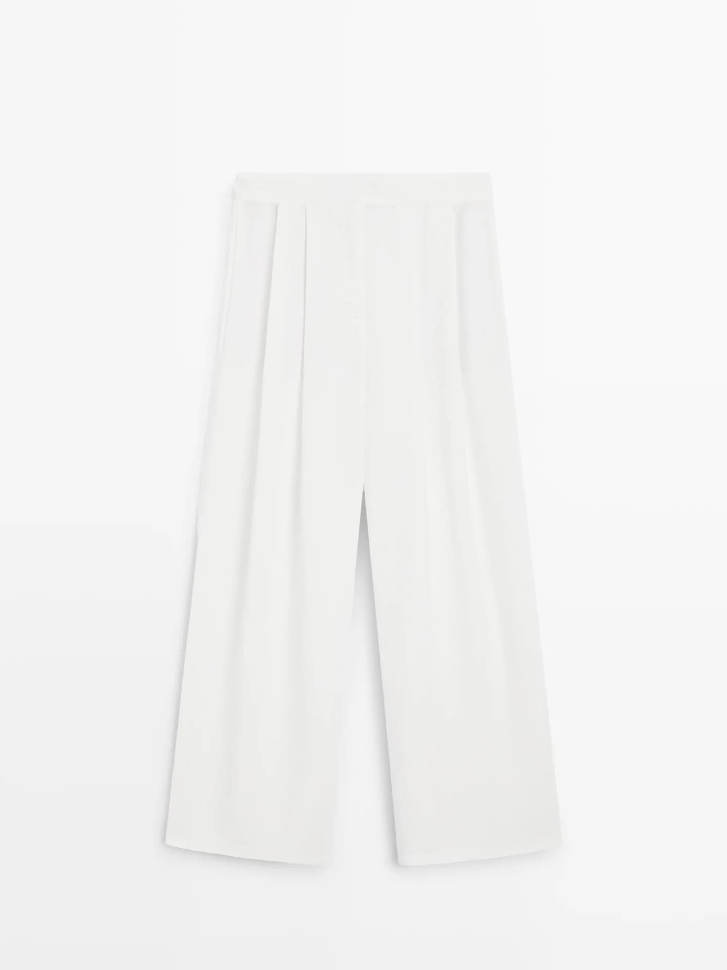 Костюмные брюки из крепа - фото 3