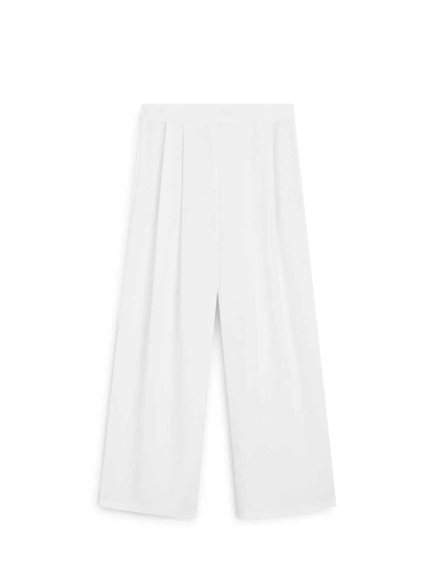 Костюмные брюки из крепа - фото 5