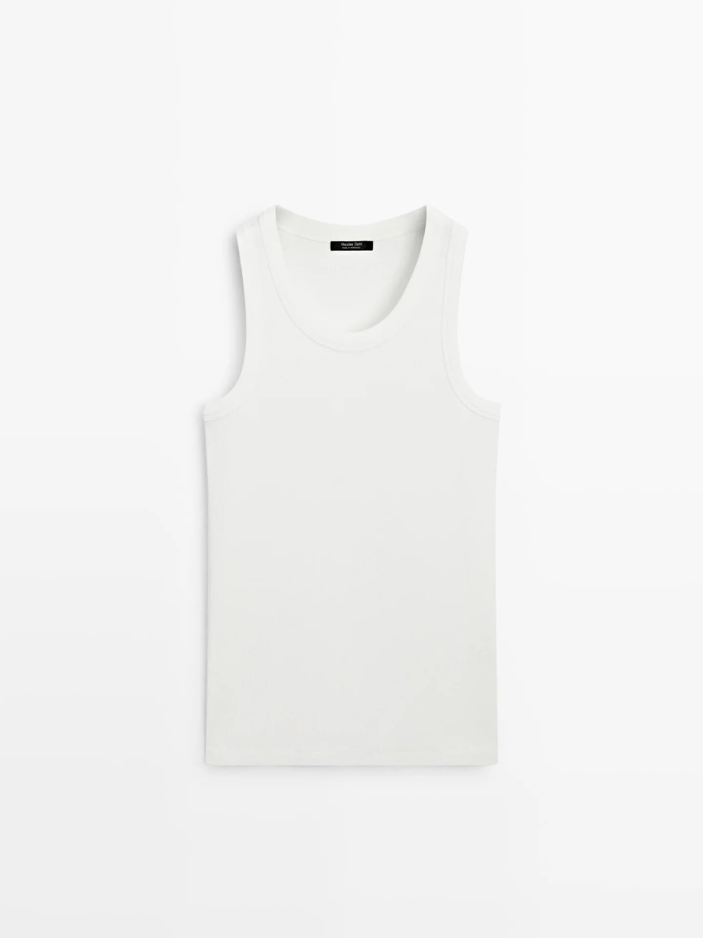 Футболка с бретельками из смесового хлопка - фото 4