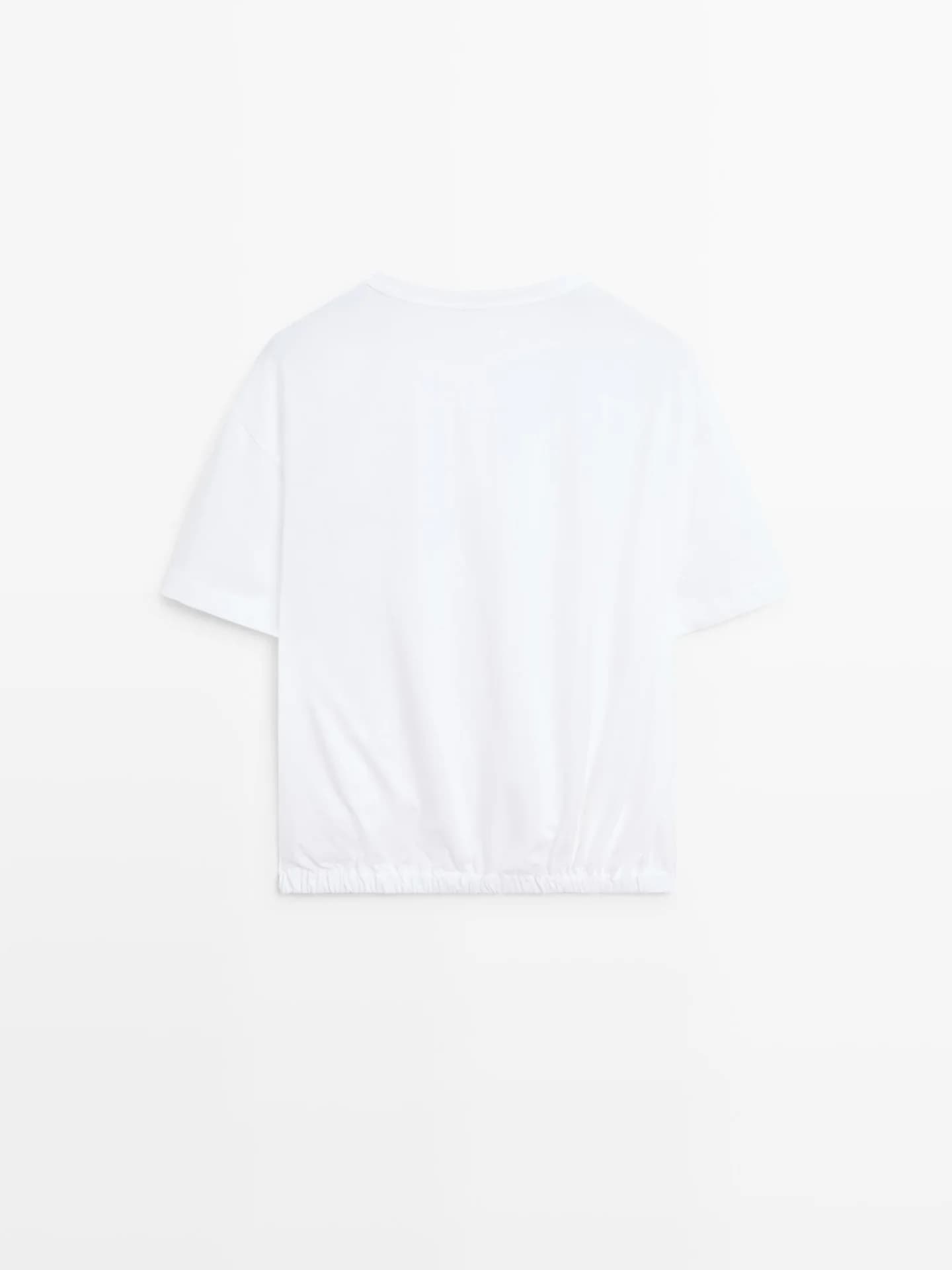 Хлопковая футболка с короткими рукавами - фото 5