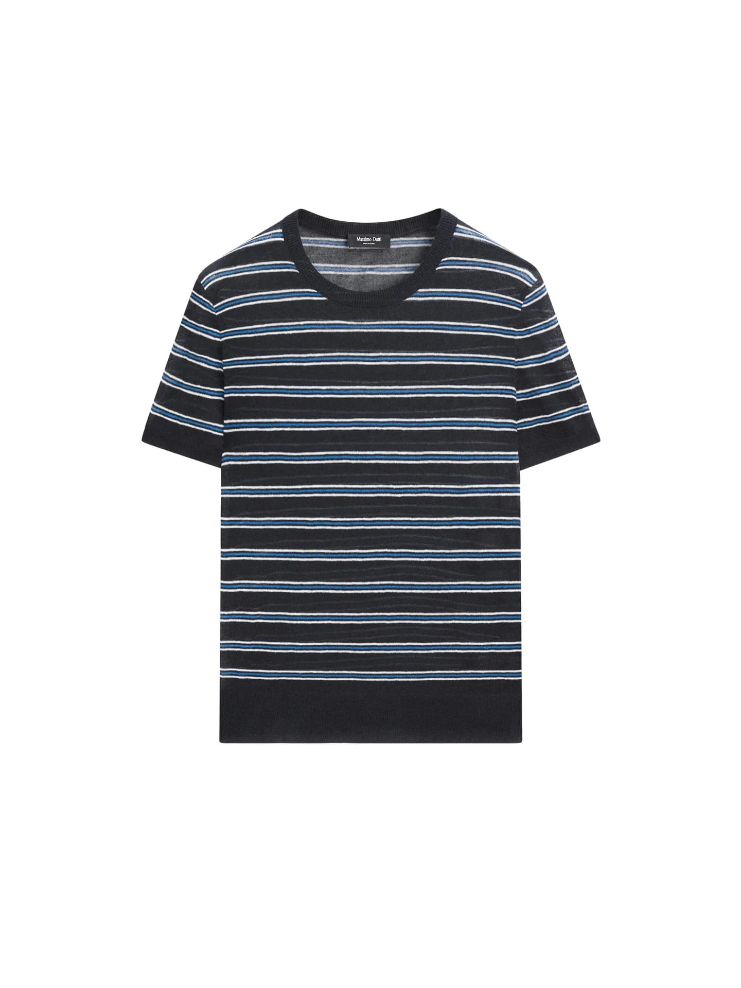 Джемпер с короткими рукавами и полосками. - фото 3