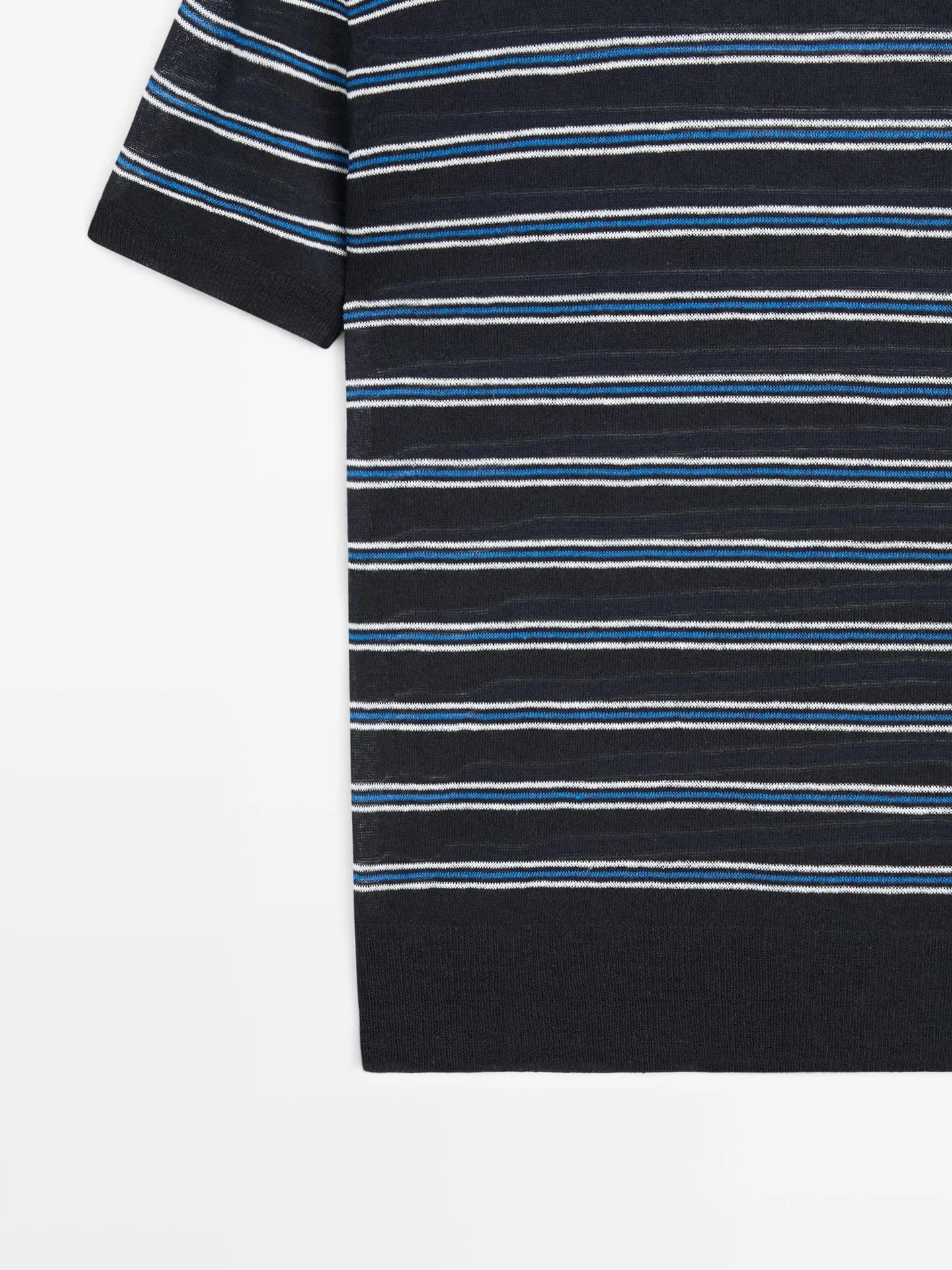 Джемпер с короткими рукавами и полосками. - фото 4