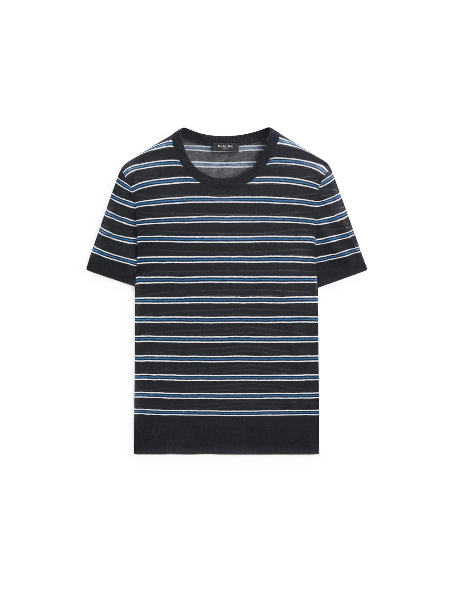 Джемпер с короткими рукавами и полосками. - фото 6